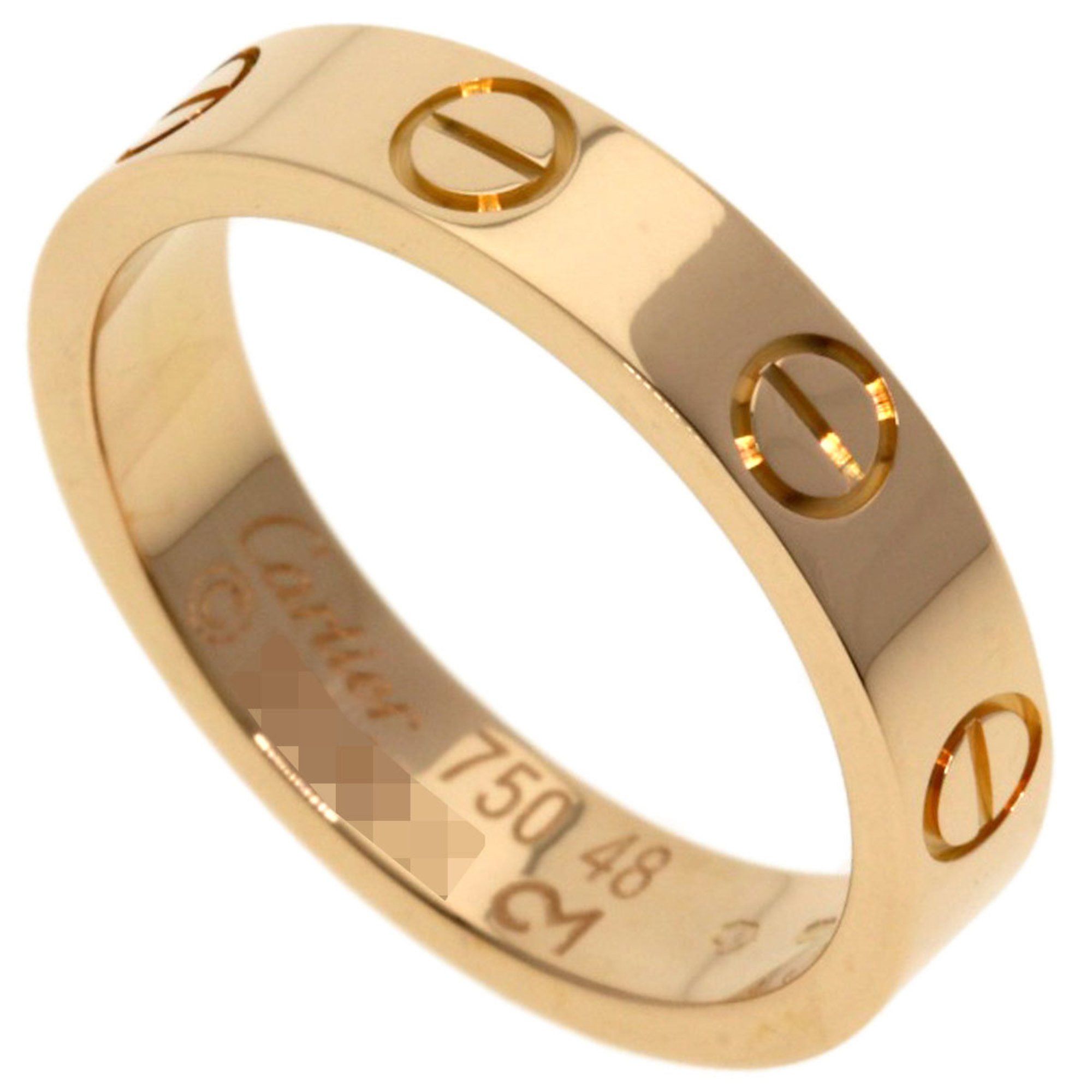 Cartier Mini Love Ring #48, 18K Pink Gold, Women's