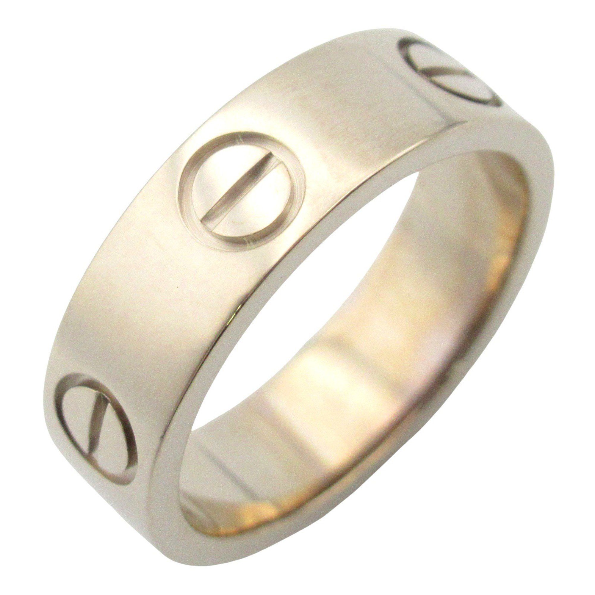 Cartier Love Ring, 18K White Gold (K18WG) for Men and Women, Silver