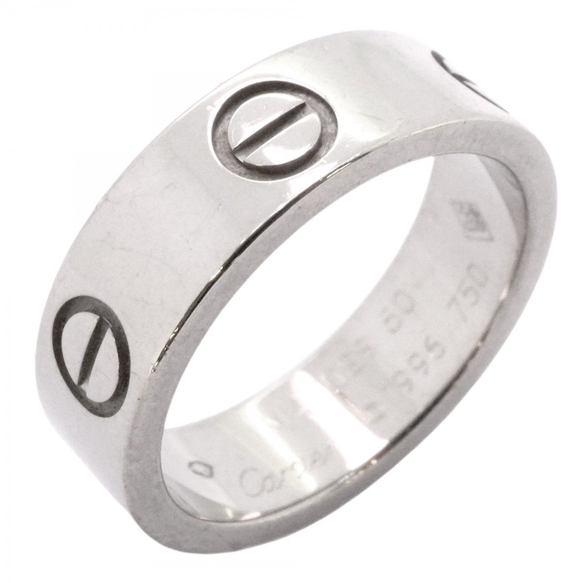 Cartier Love Ring 18KWG White Gold #50 Women's