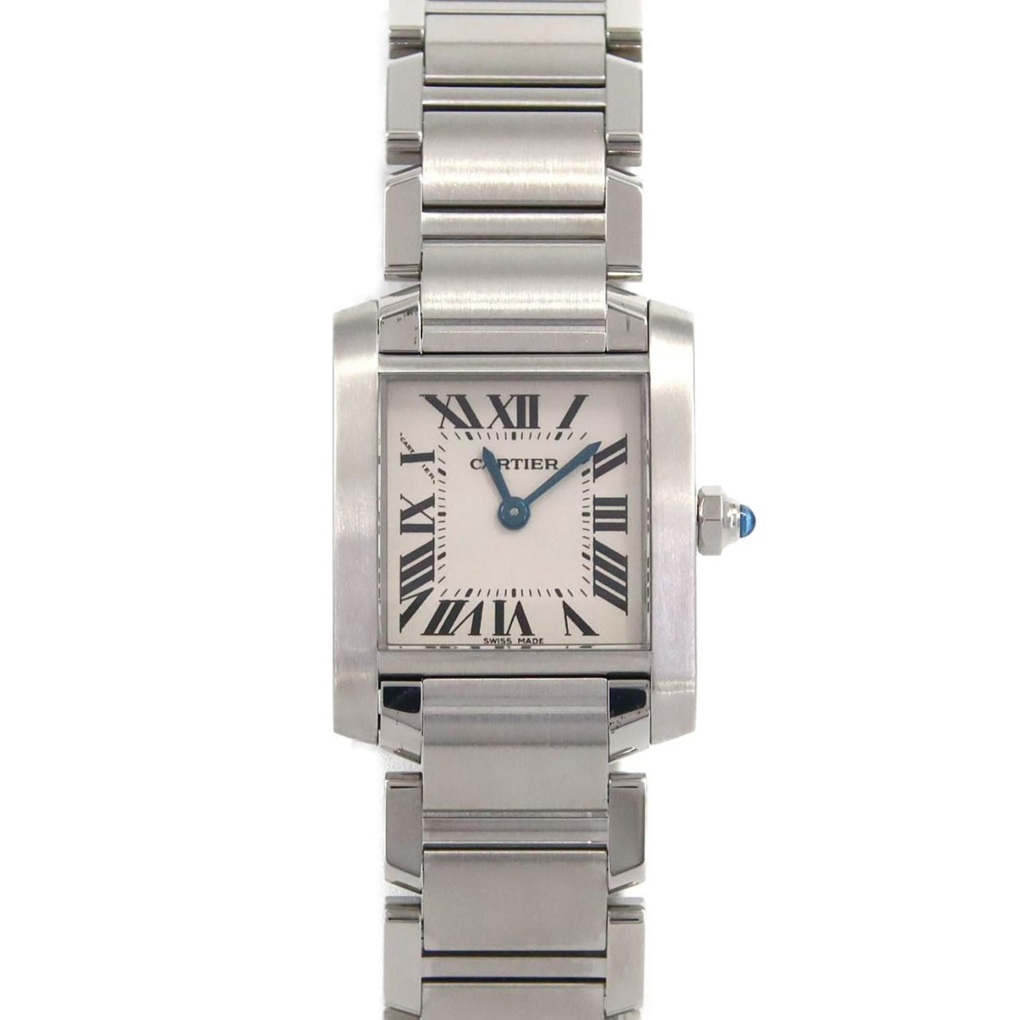Cartier Tank Française SM W51008Q3 Stainless Steel Quartz Watch