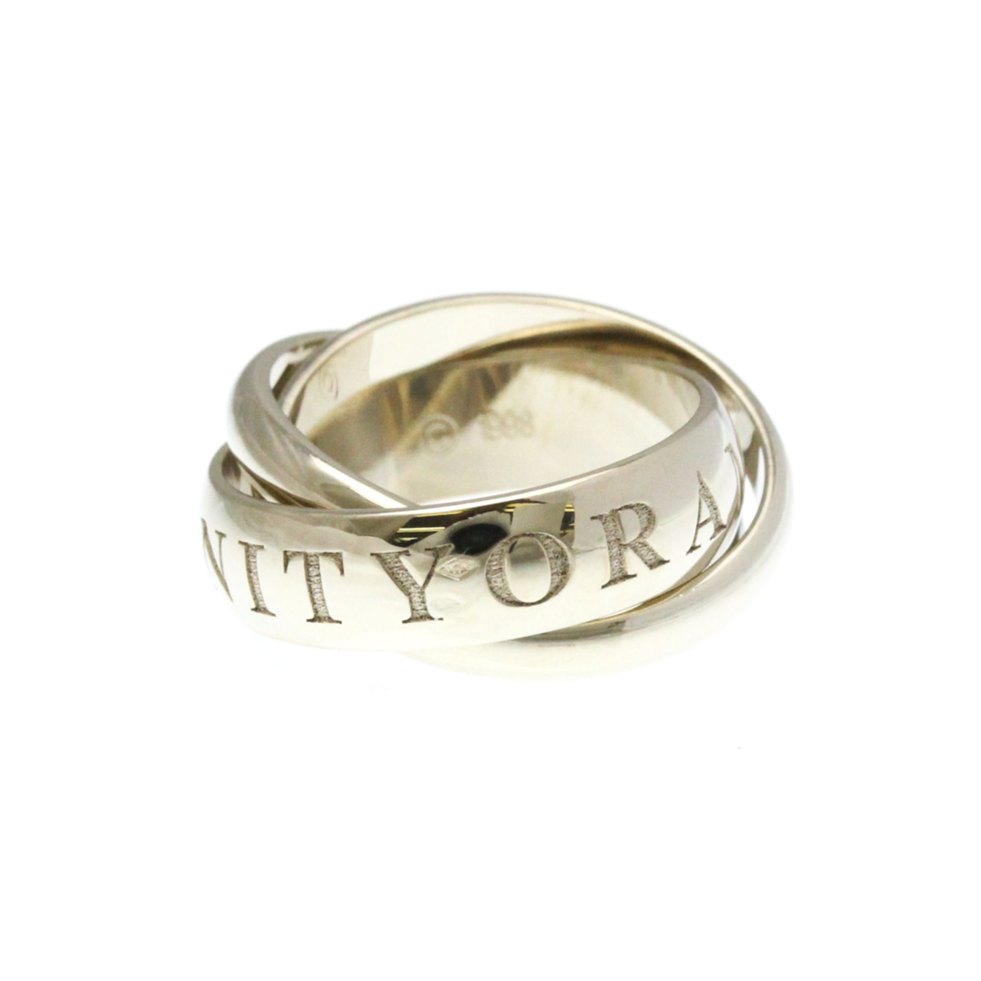 Cartier Trinity Ring 1998 Christmas Limited Edition White Gold (18K) Fashion No Stone Band Ring Silv
