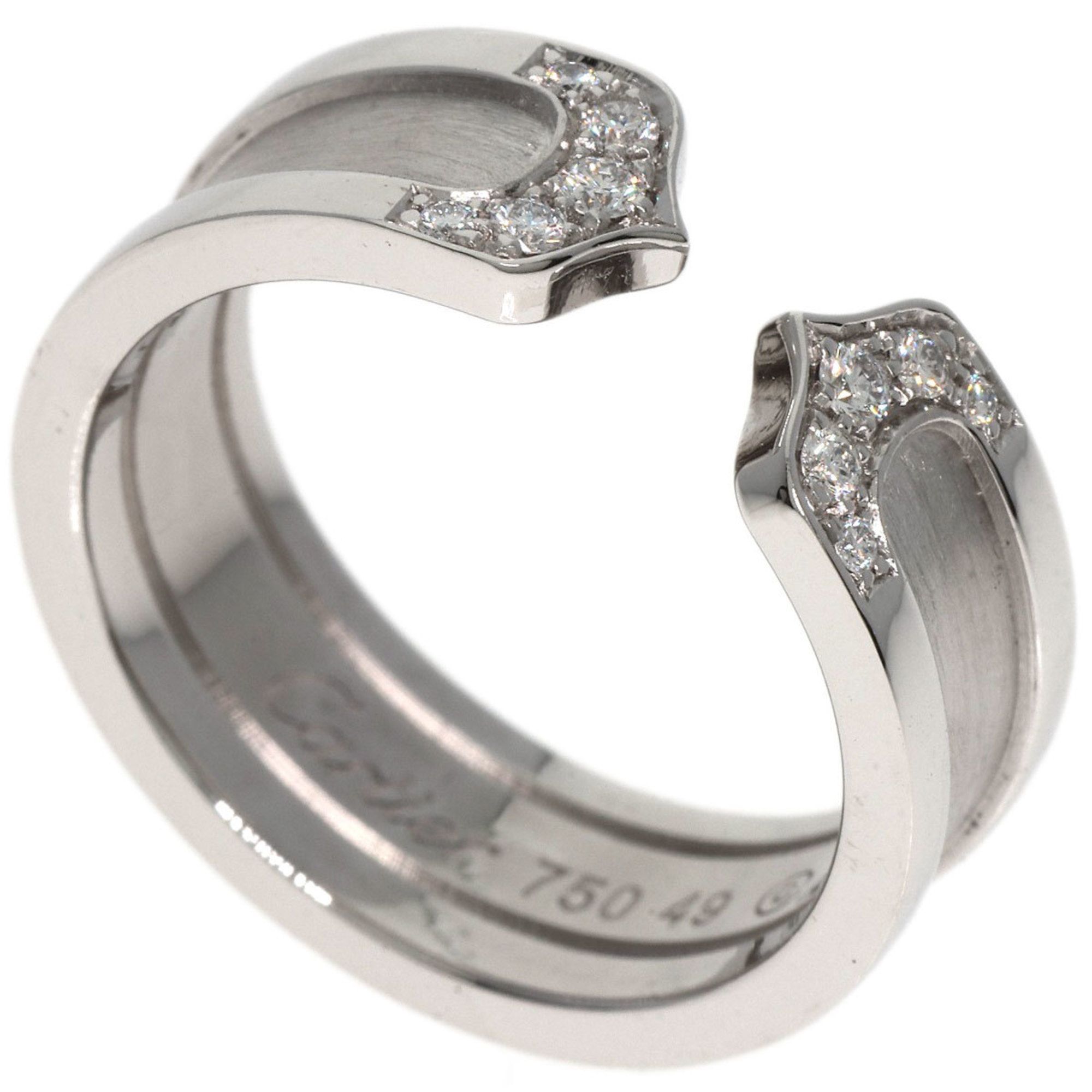 Cartier C2 Diamond #49 Ring in 18K White Gold for Women