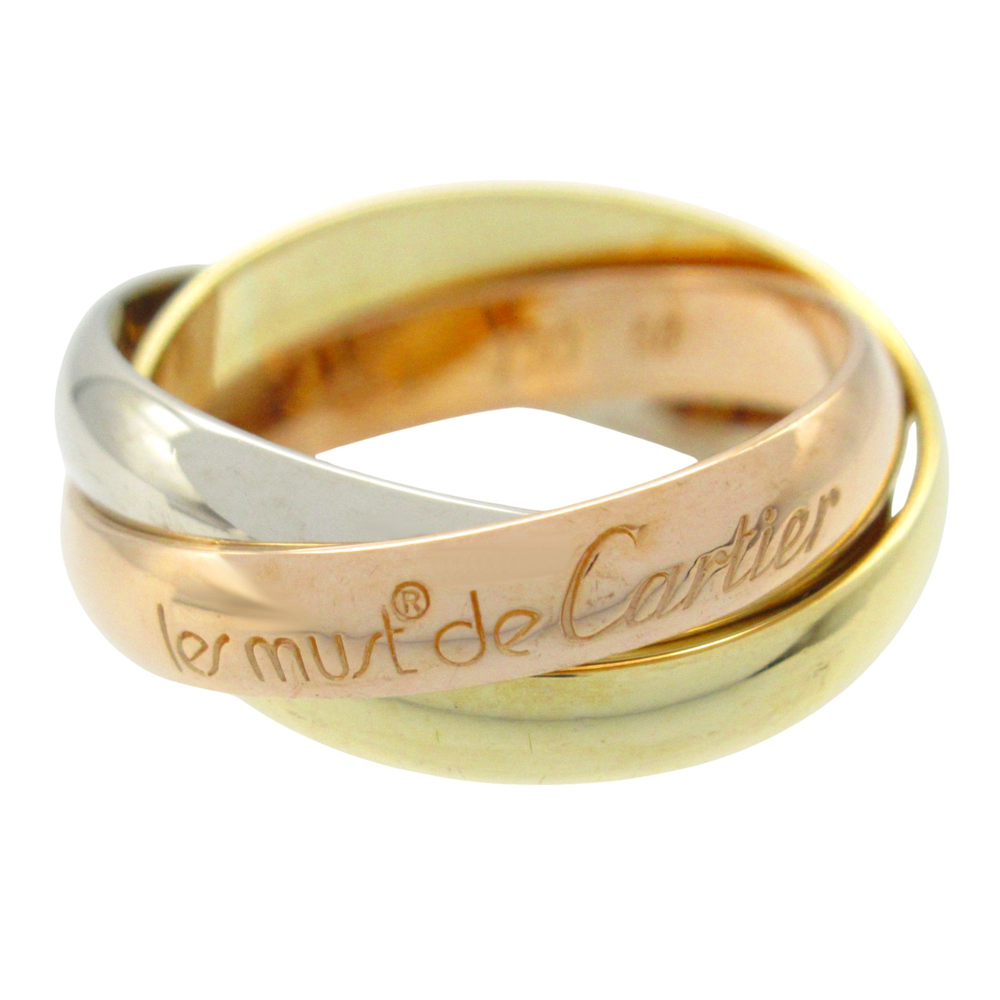 Cartier Trinity Ring, Jewelry, 18K Yellow Gold, White Pink Men's and Women's, Gold