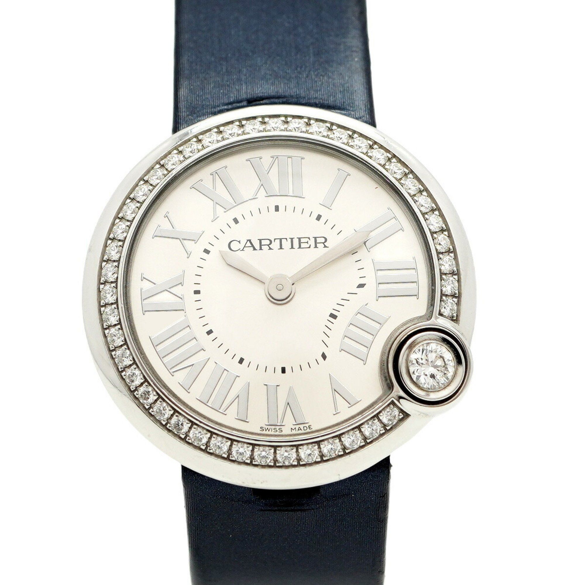 Cartier Ballon Blanc de W4BL0003 Silver Dial Women's Watch