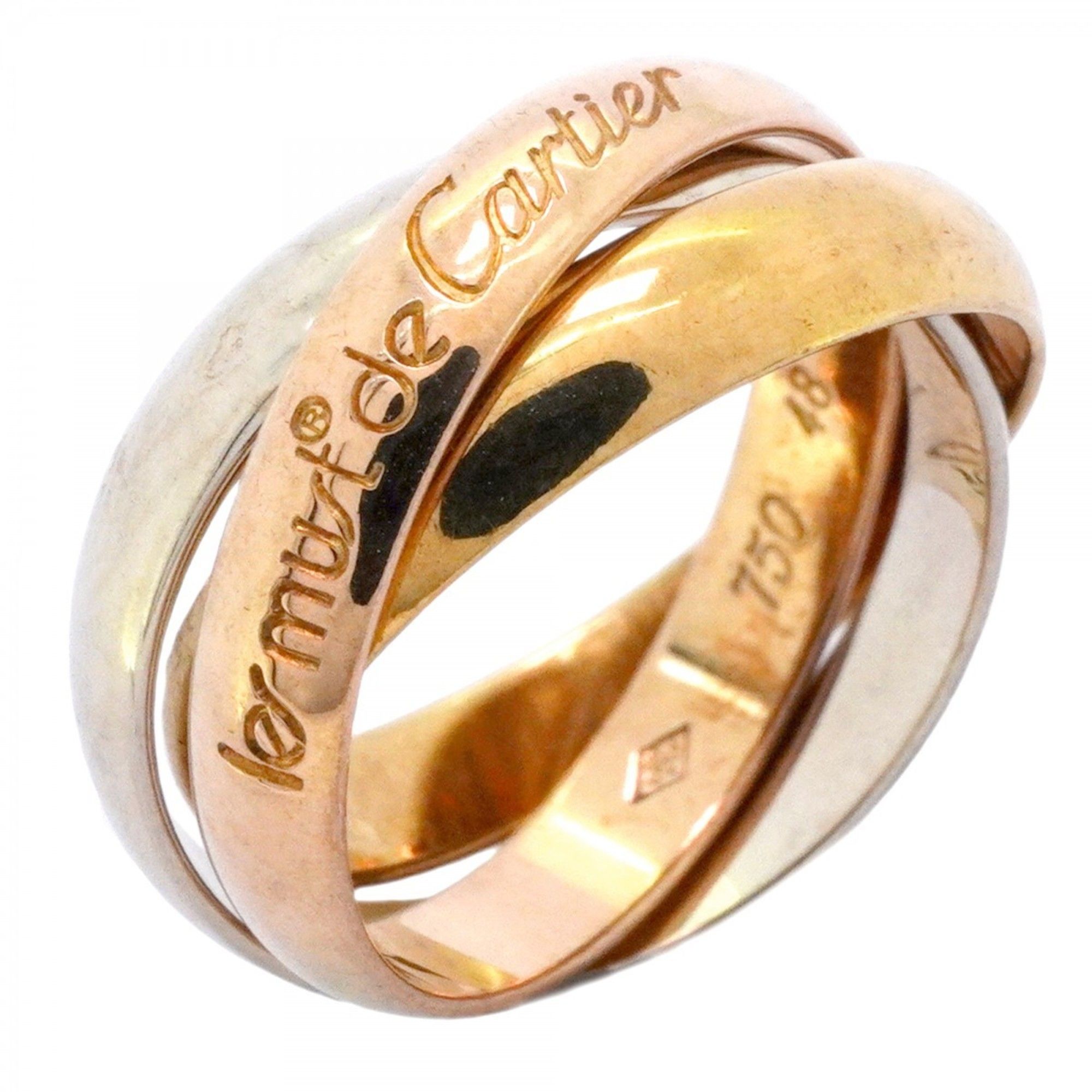 Cartier Trinity Ring in 18K Yellow Gold, White and Pink #48 for Women