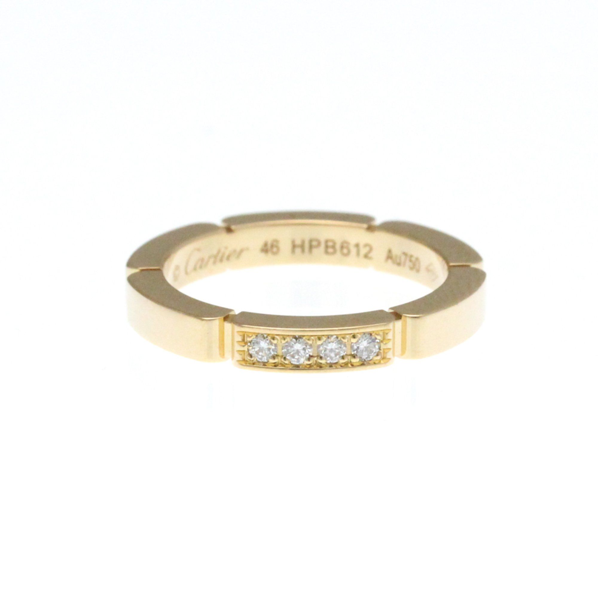 Cartier Maillon Panthere Ring With 4 Diamonds Pink Gold (18K) Fashion Diamond Band Ring Pink Gold