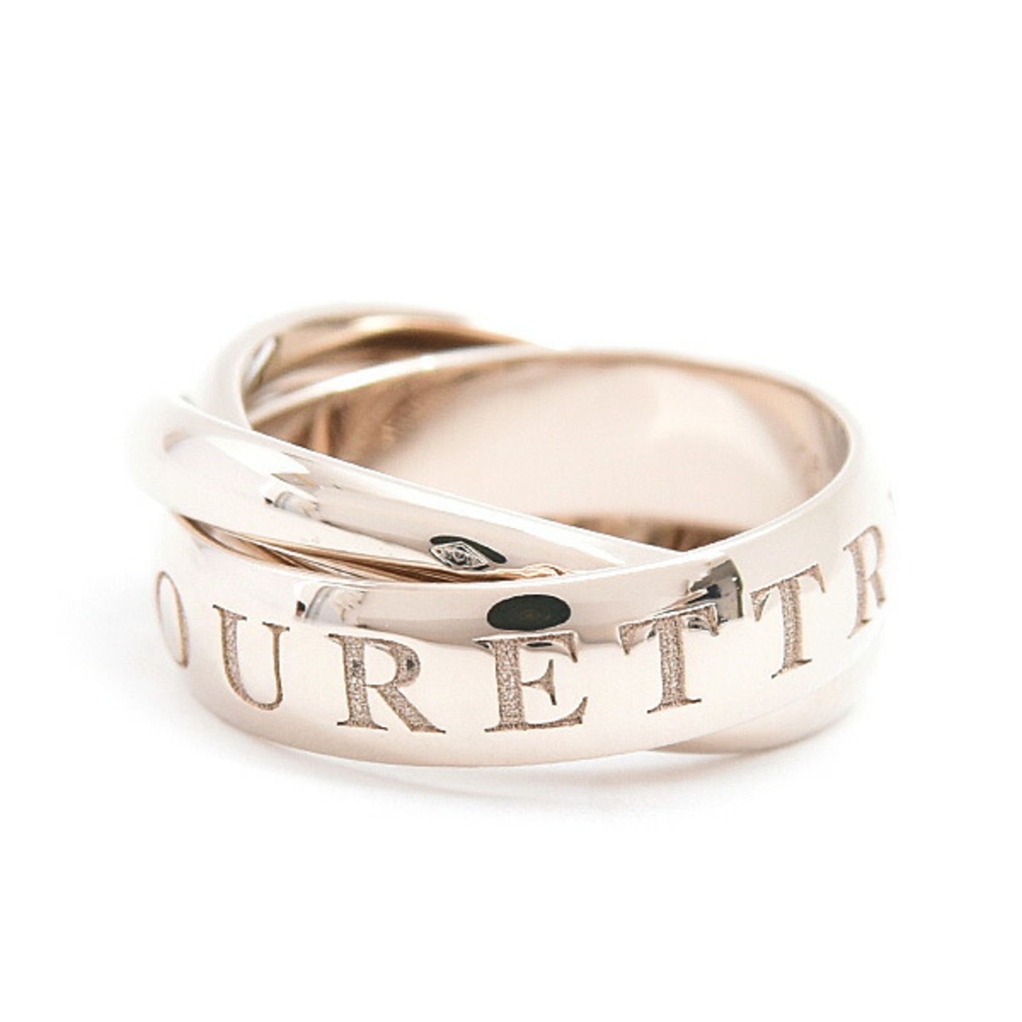 Cartier Women's 750WG Trinity Ring, 1998 Limited Edition, 3-Row White Gold