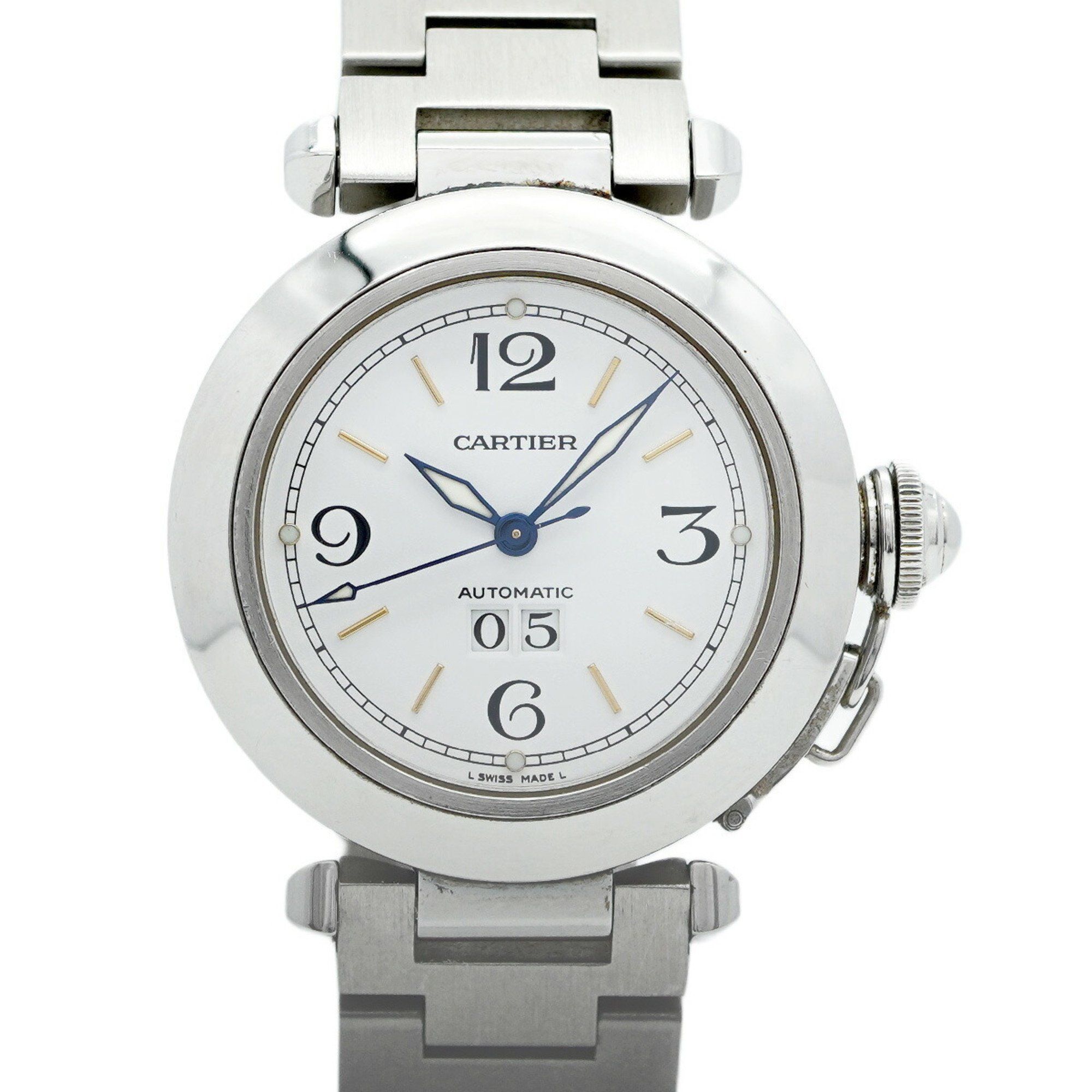 Cartier Pasha C W31044M7 White Dial Men's Watch