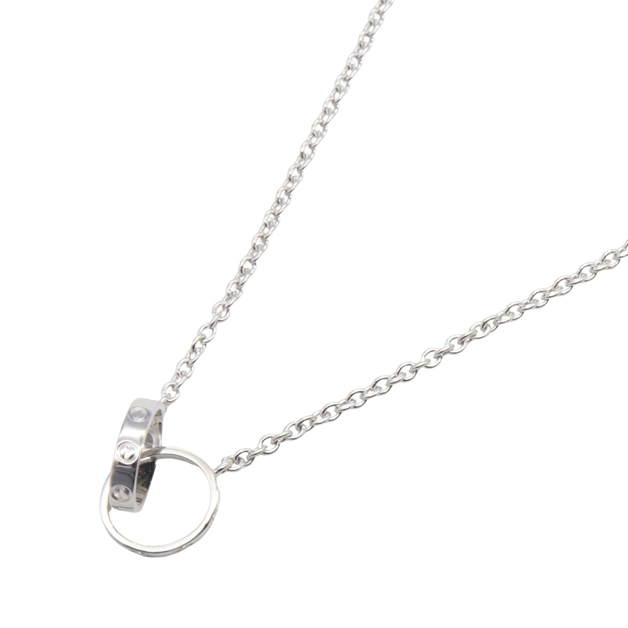 Cartier Baby Love Necklace, 18K White Gold, Women's, Silver