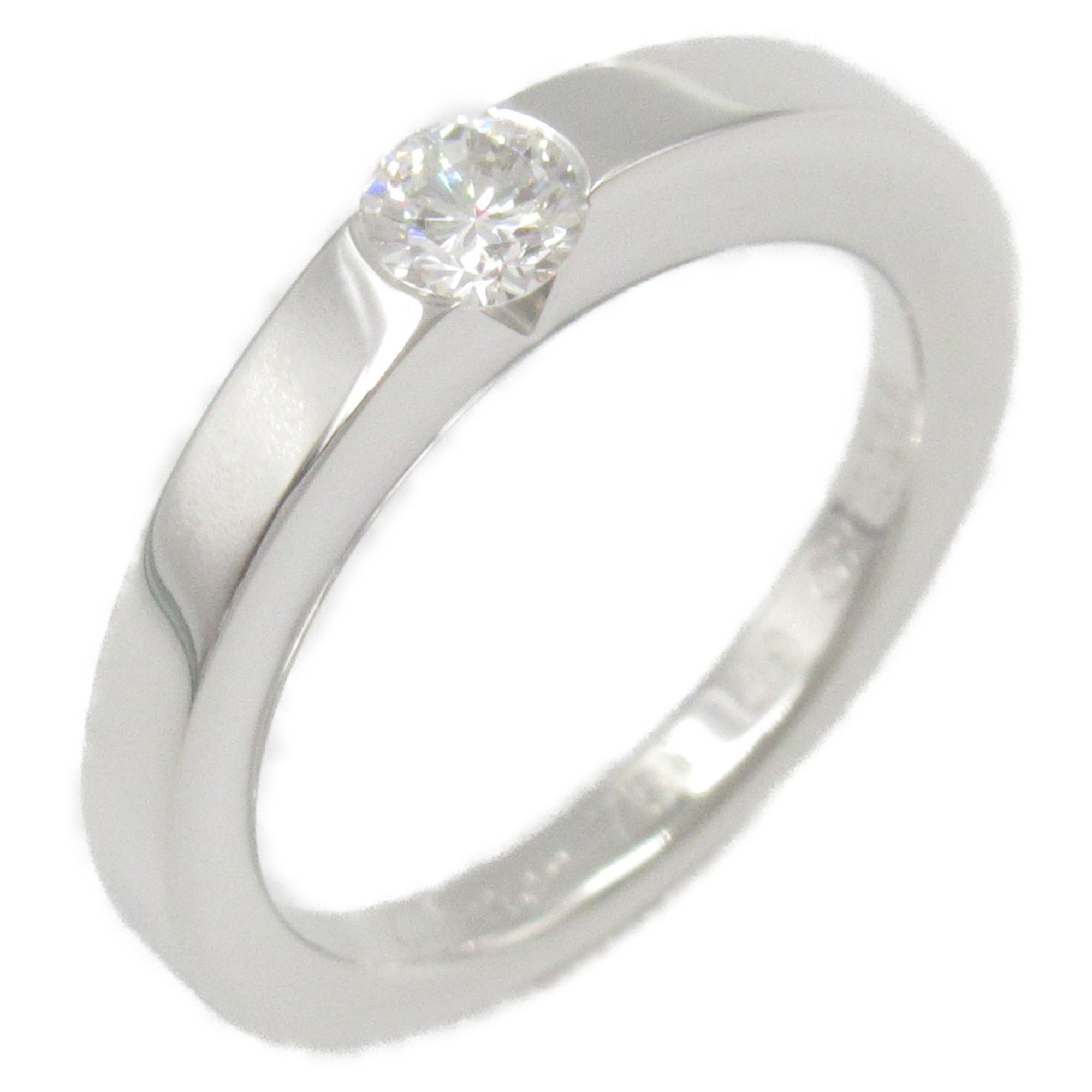 Cartier Date with Diamond Ring, 18K White Gold (K18WG) Diamonds, Clear, for Women