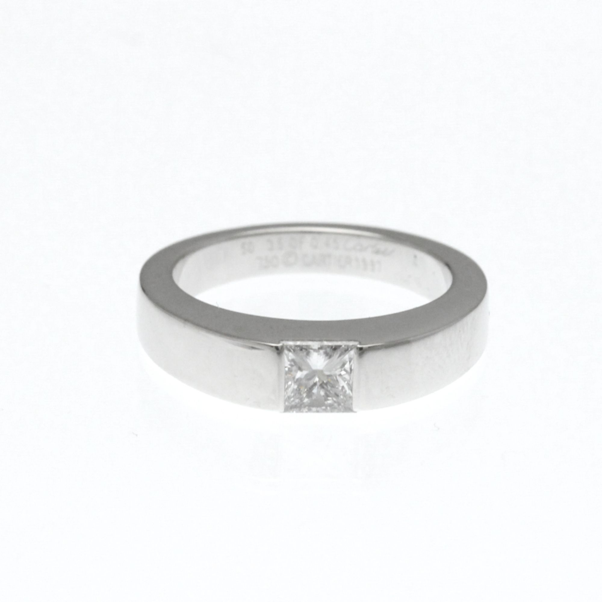Cartier Tank Ring With Diamonds White Gold (18K) Fashion Diamond Band Ring Carat/0.45 Silver