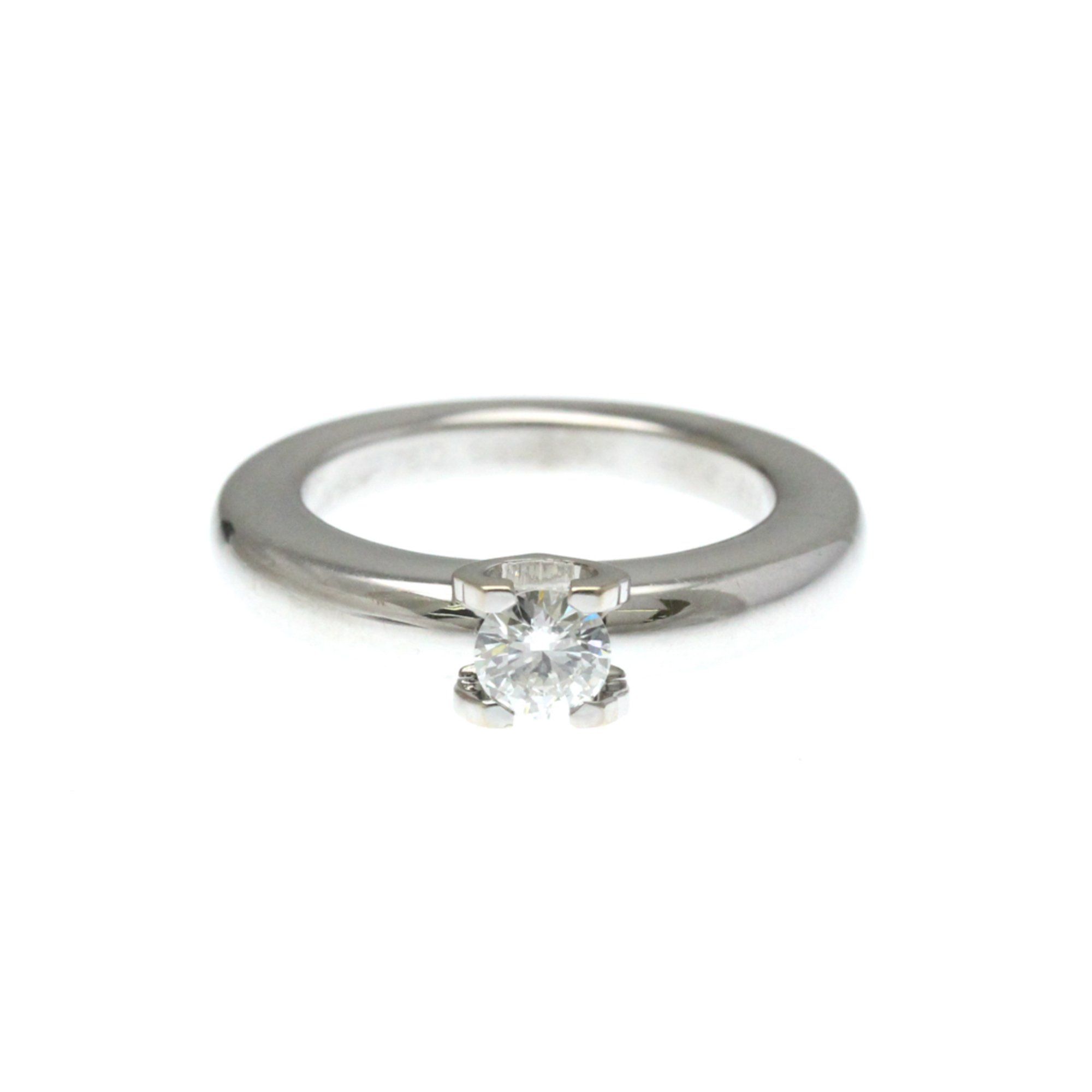 Cartier C De Cartier Solitaire Diamond Ring White Gold (18K) Fashion Diamond Band Ring Carat/0.3 Sil