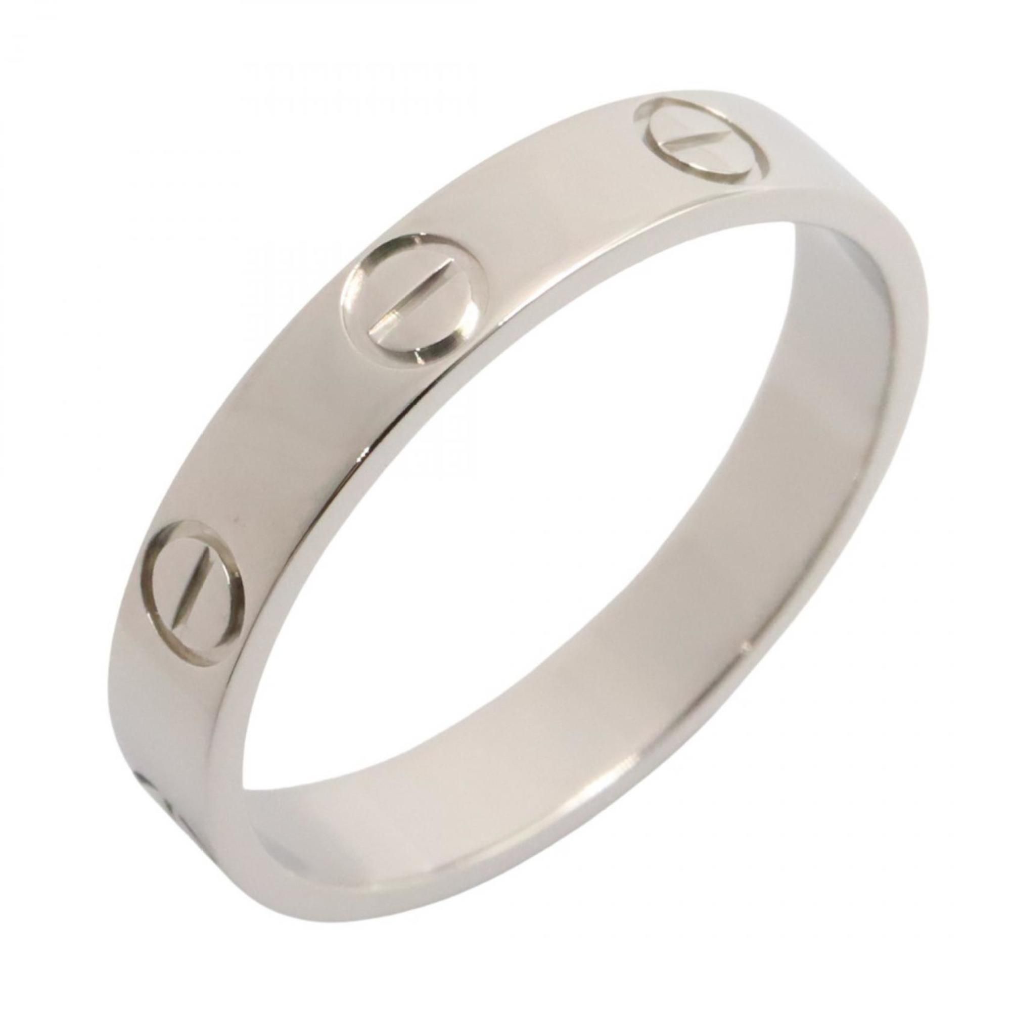 Cartier Mini Love Ring, Pt950 Platinum, Men's and Women's, Silver, B4085100