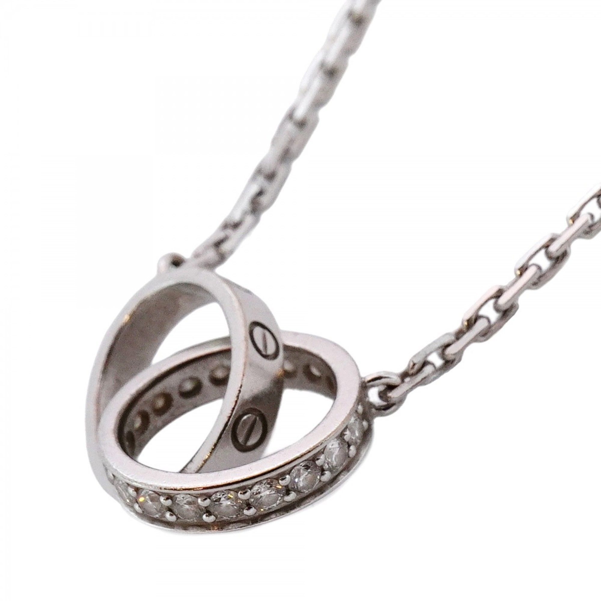 Cartier Baby Love Necklace in 18K White Gold with Diamonds for Women, P1577735