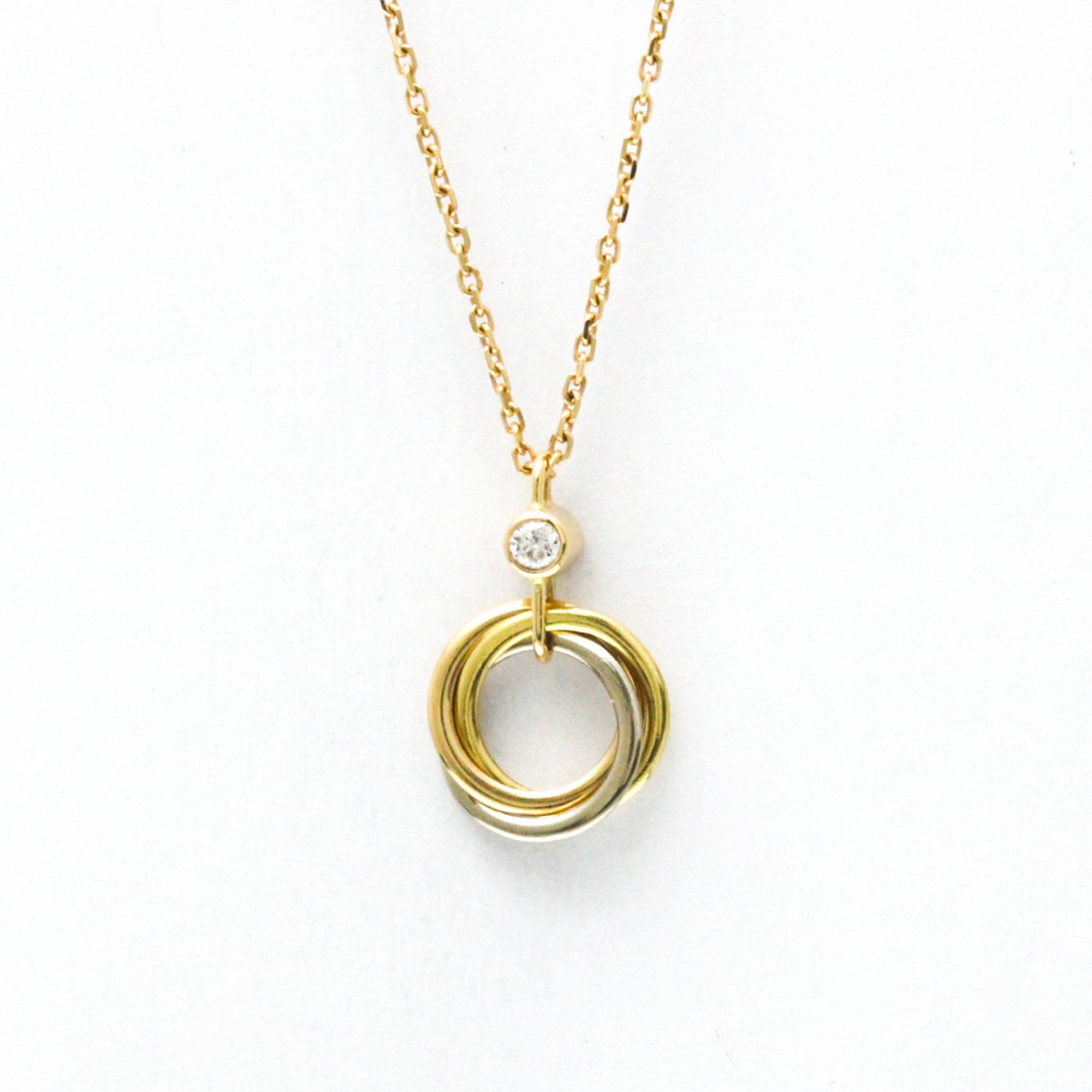 Cartier Trinity Necklace With 1 Diamond Yellow Gold (18K),Pink Gold (18K),White Gold (18K) Diamond W
