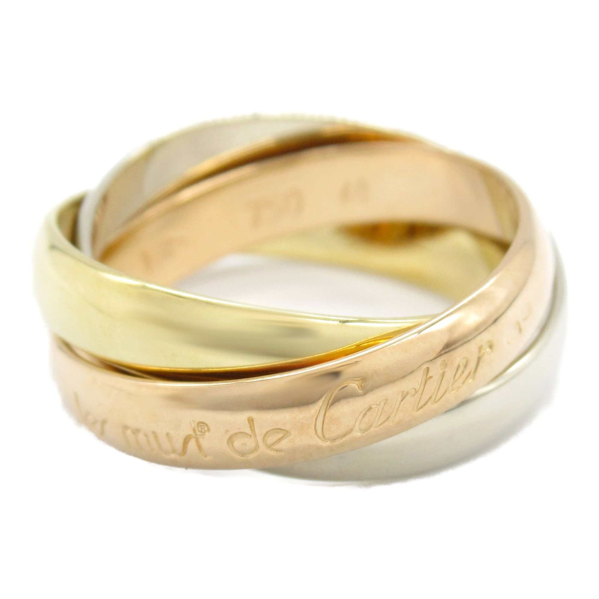 Cartier Trinity Ring, 18K Yellow Gold, White and Pink Gold. Women's.