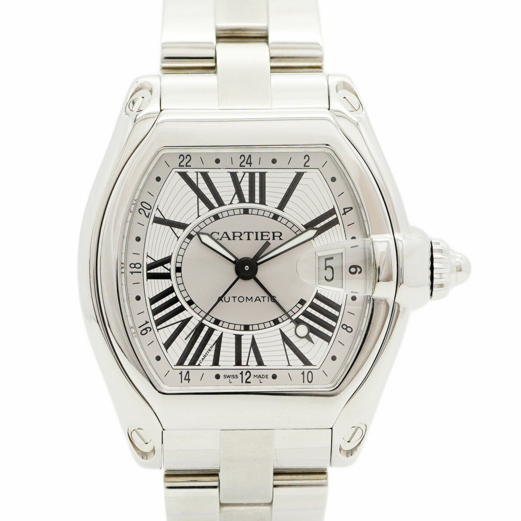 Cartier Roadster XL W62032X6 Silver Dial Men's Watch