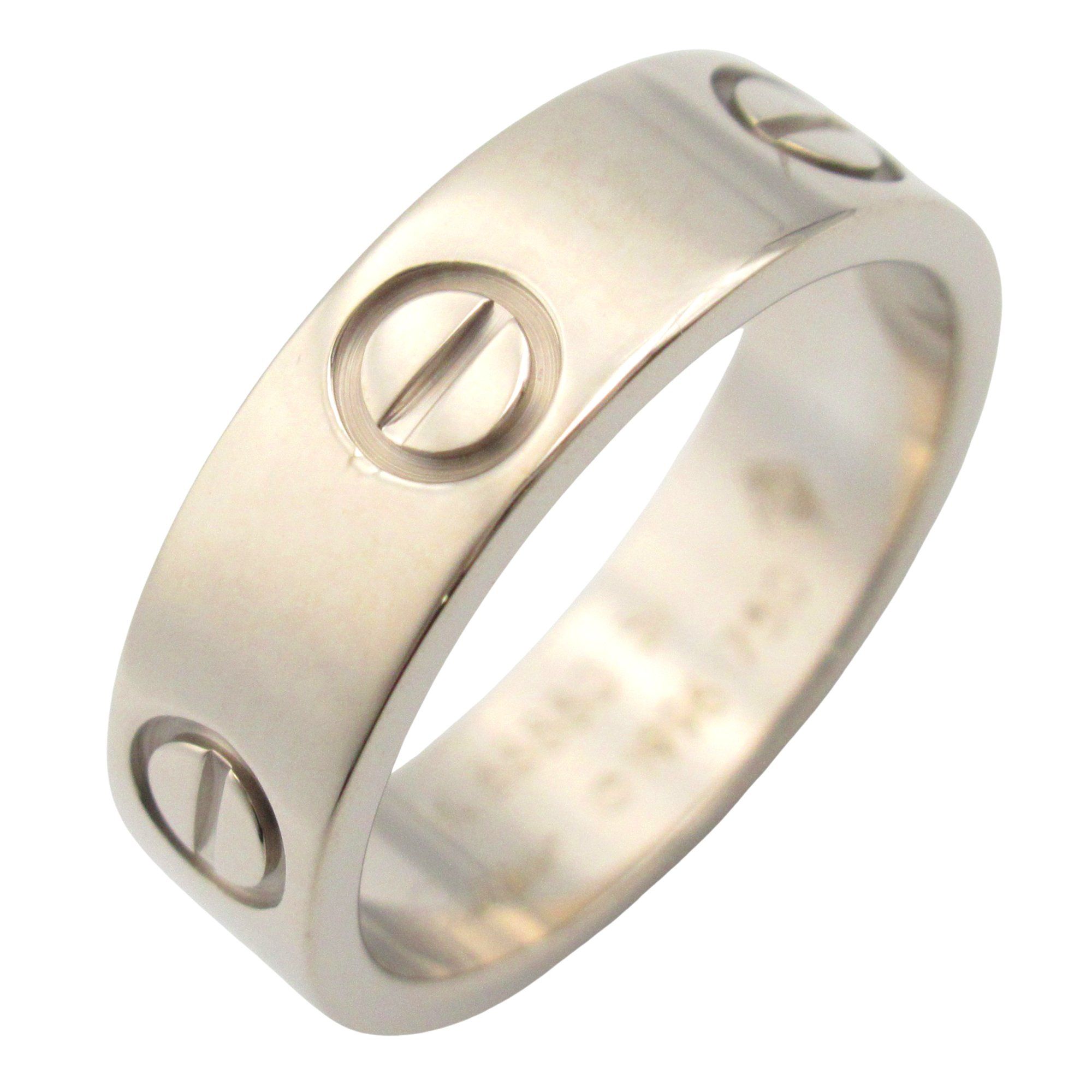 Cartier Love Ring, 18K White Gold (K18WG) for Men and Women, Silver