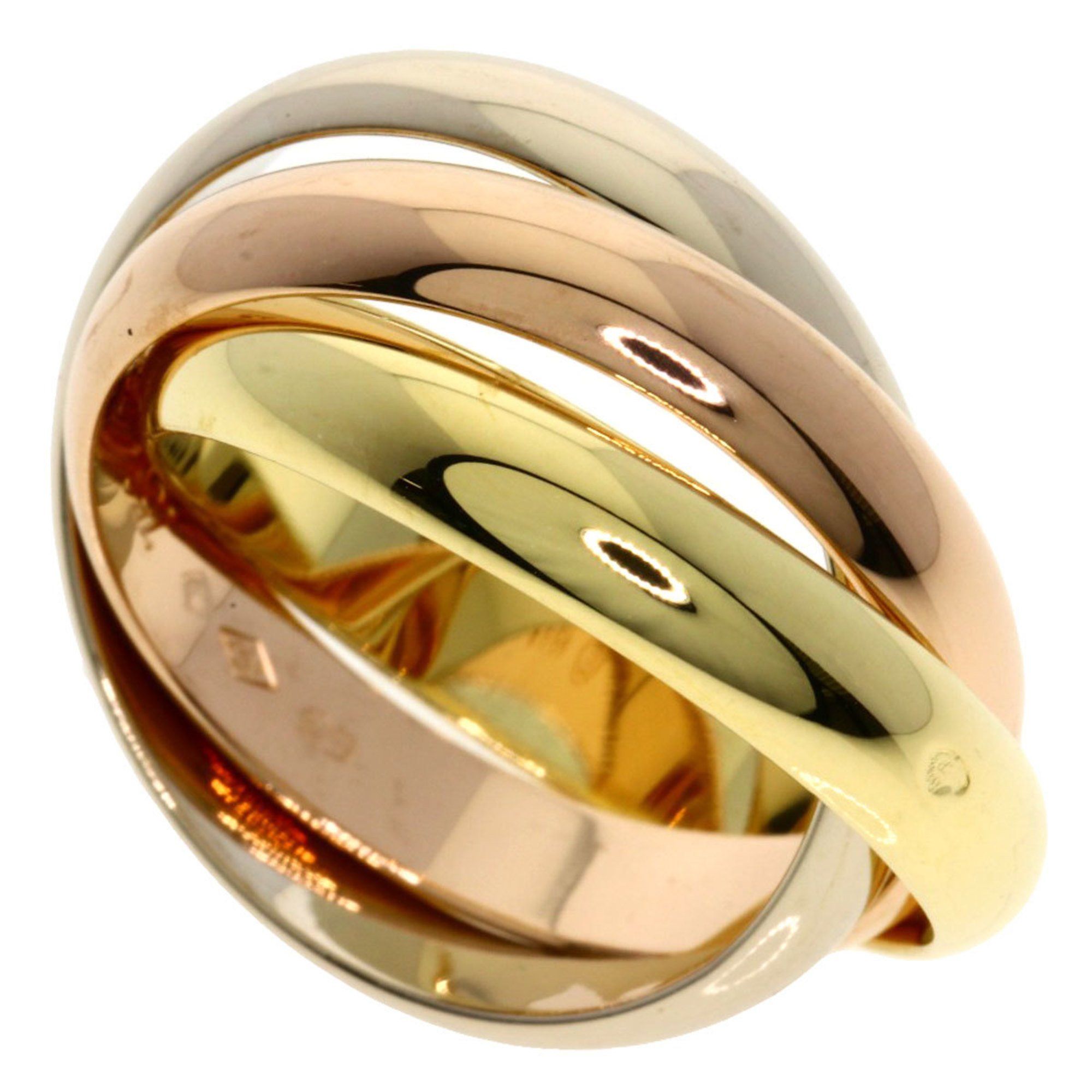 Cartier Trinity #54 Ring, 18K Yellow Gold, K18WG, K18PG, Women's, CARTIER