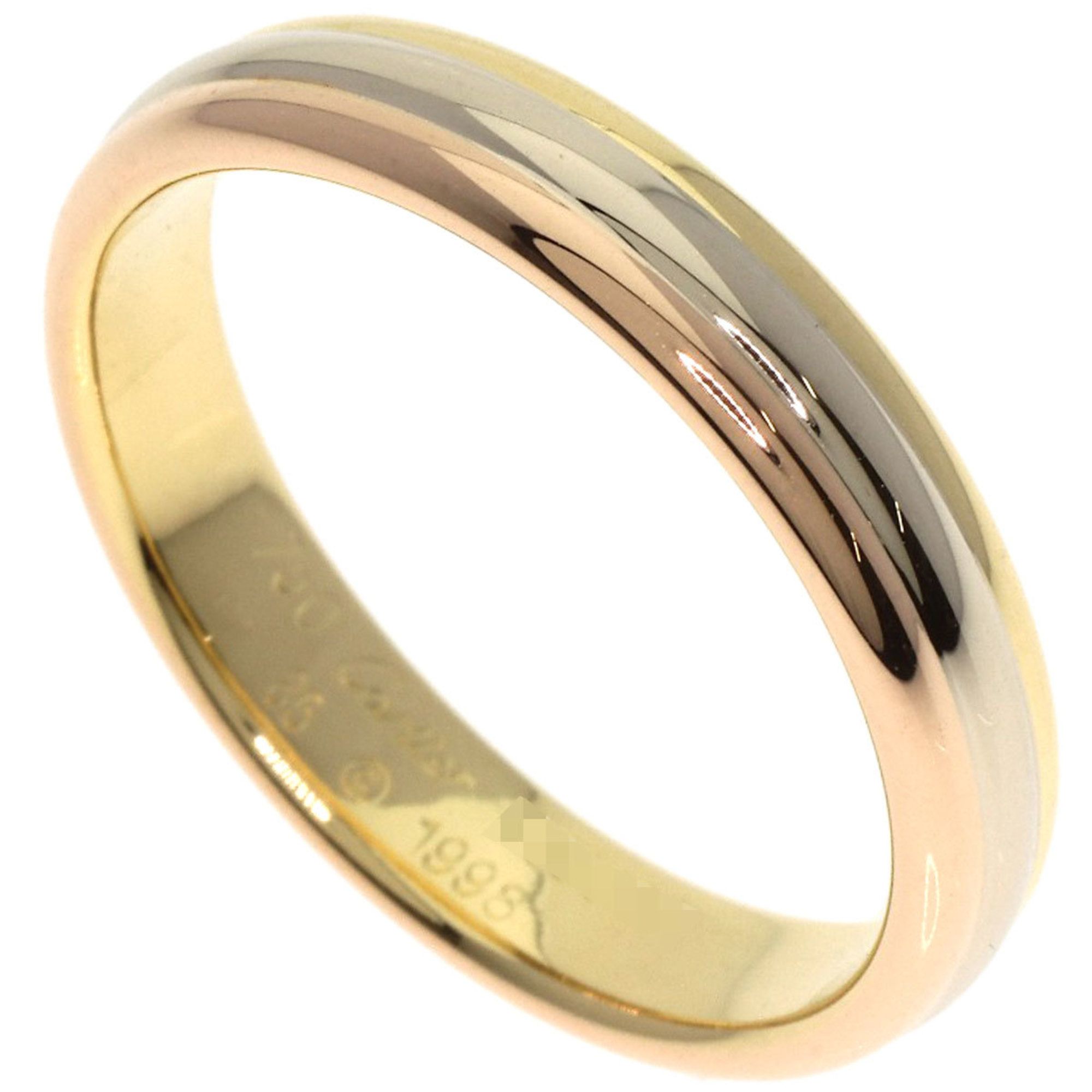 Cartier Three-Color Ring, 18K Yellow Gold/18KWG/18KPG, Women's