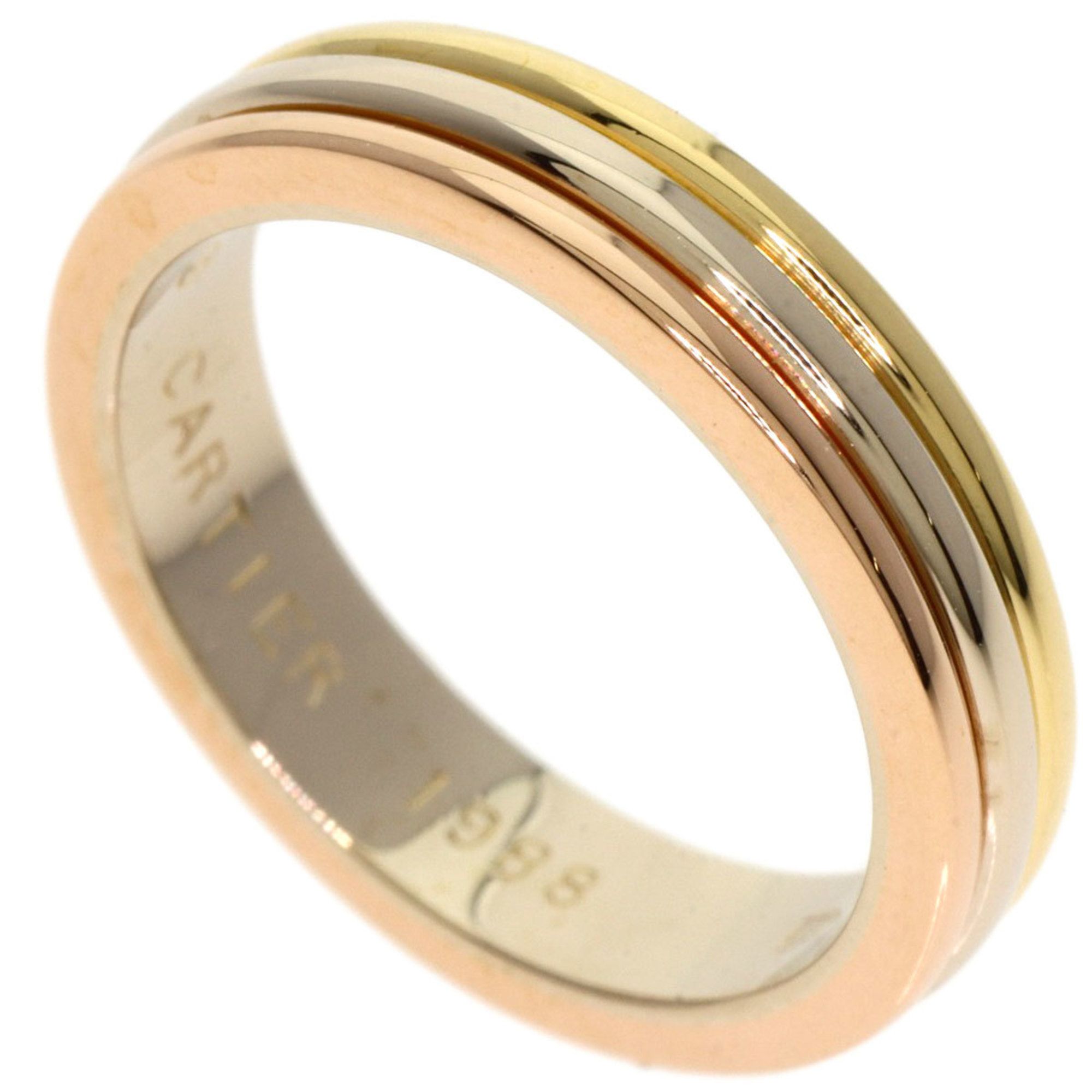 Cartier Three-Color #46 Ring, 18K Yellow Gold, K18WG, K18PG, Women's, CARTIER