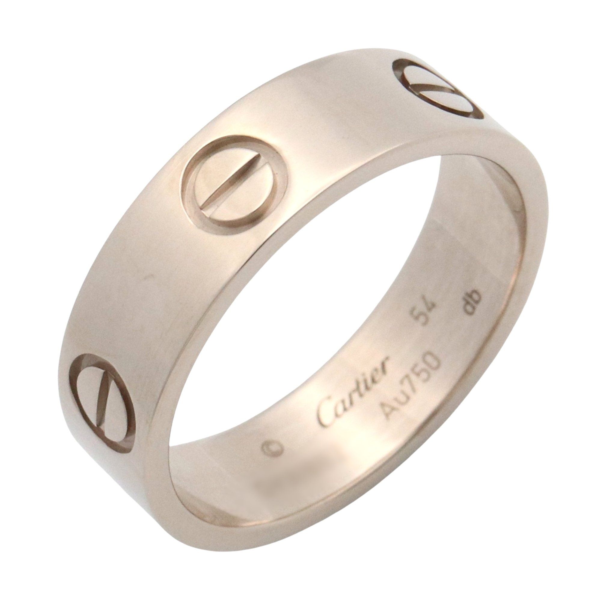 Cartier Love Ring, 18K White Gold (KWG) for Men and Women, Silver, CRB4084754