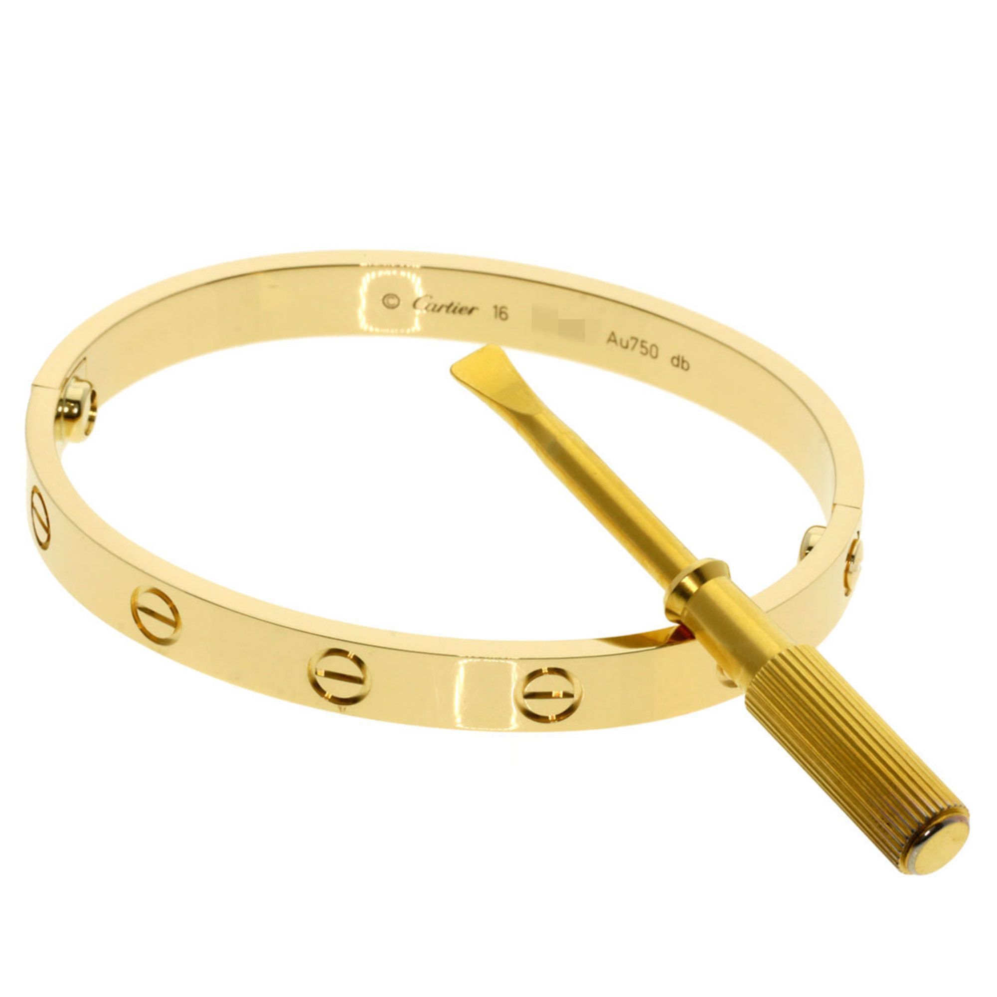 Cartier Love Bracelet with Screwdriver #16 in 18K Yellow Gold for Women