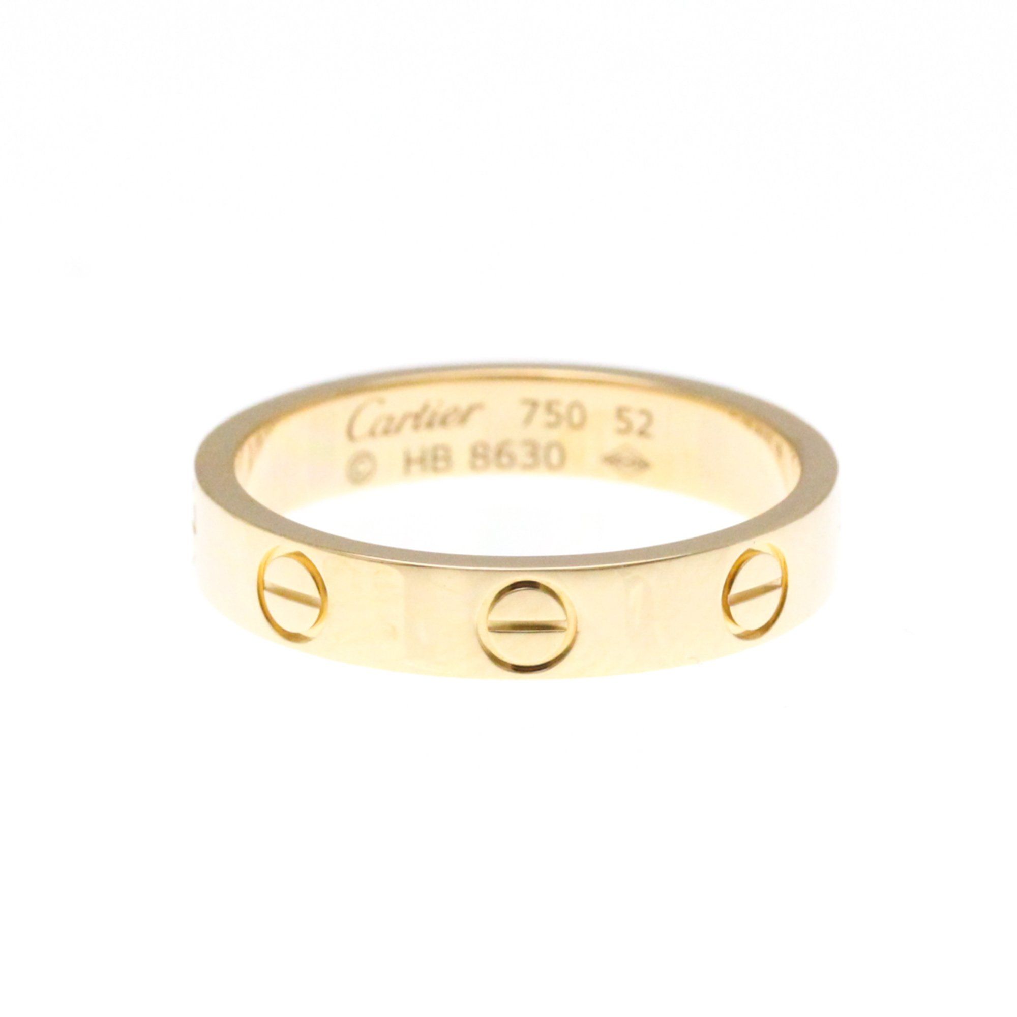 Cartier Mini Love Ring Pink Gold (18K) Fashion No Stone Band Ring Pink Gold