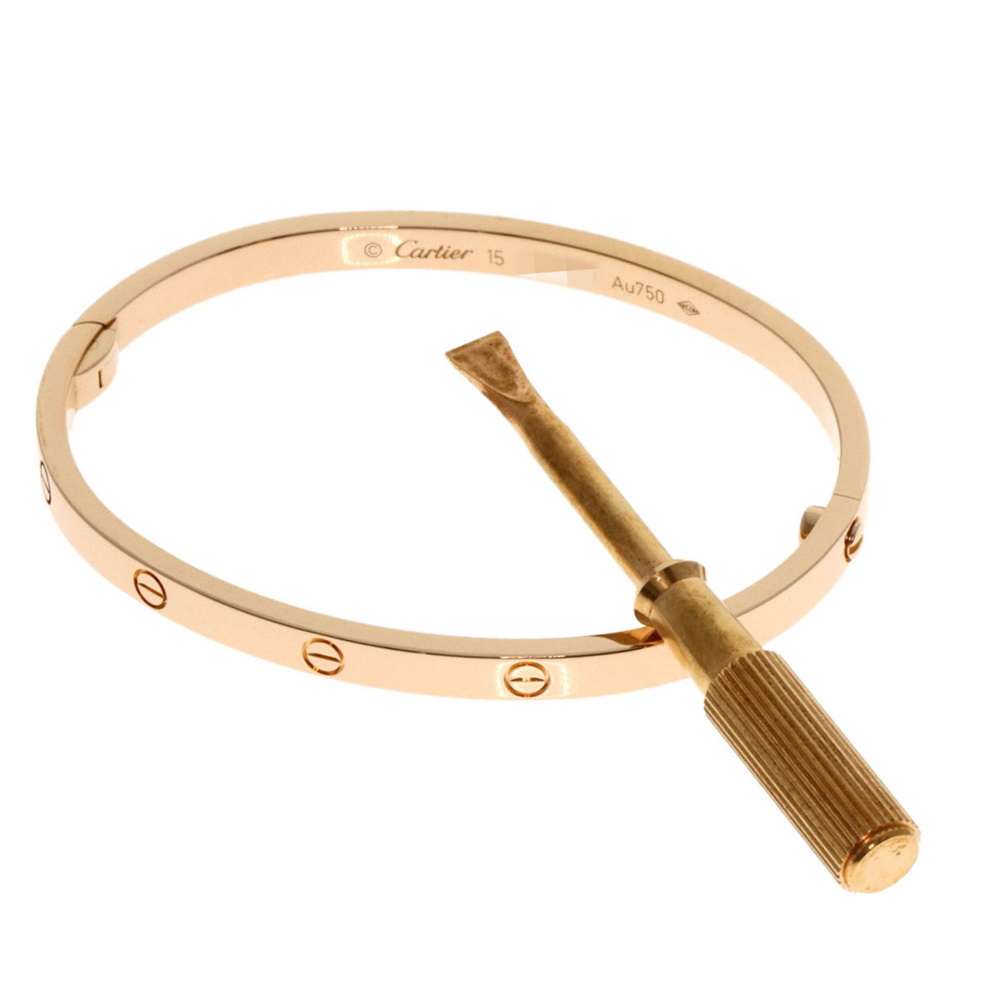 Cartier Love Bracelet SM with Screwdriver #15 18K Pink Gold Women's CARTIER