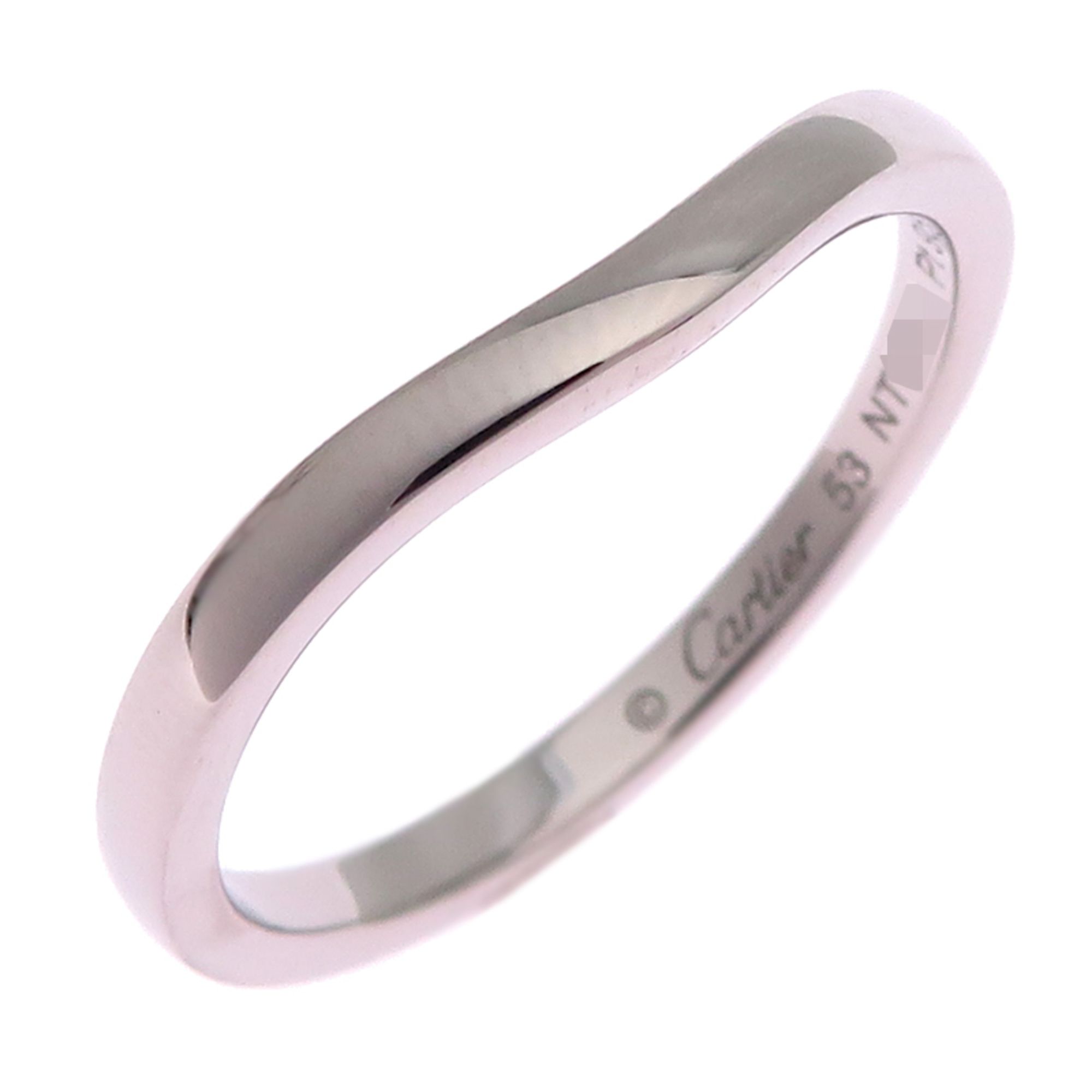 Cartier #53 Ballerina Wedding Ring for Women, Pt950 Platinum, Size 13
