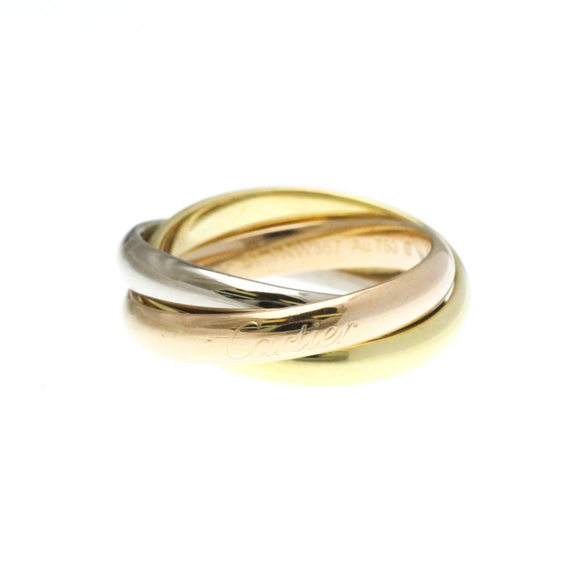 Cartier Trinity Ring Yellow Gold (18K),Pink Gold (18K),White Gold (18K) Fashion No Stone Band Ring G
