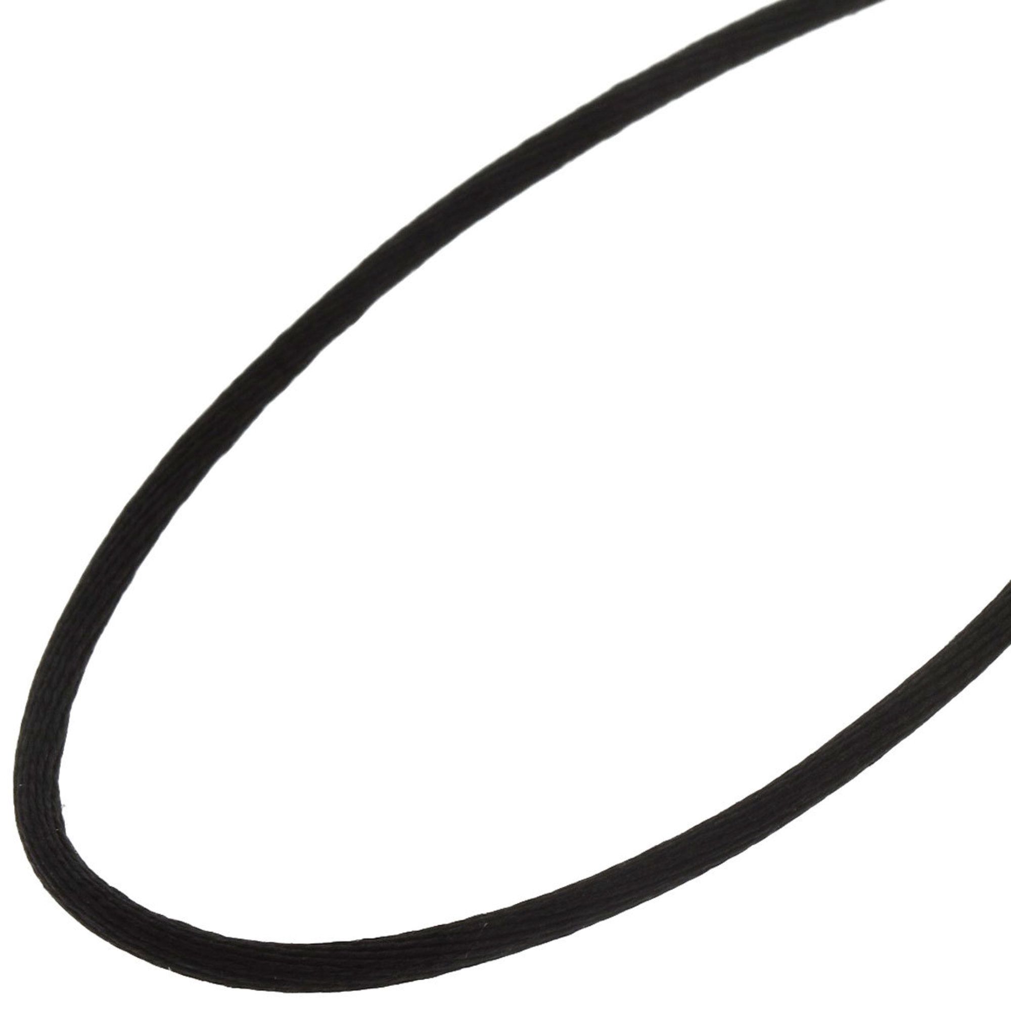 Cartier 38cm Cord Necklace in 18K White Gold and Cotton for Women