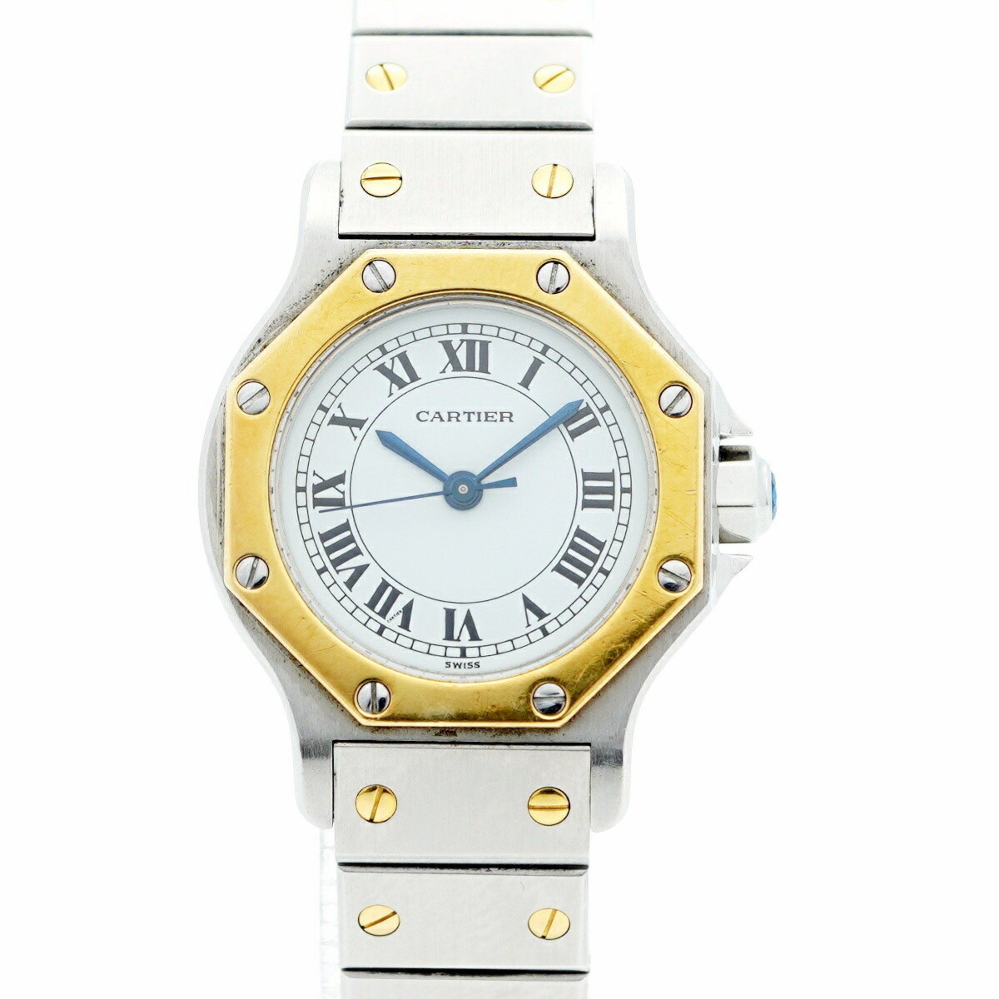 Cartier Santos Octagon white dial watch for women