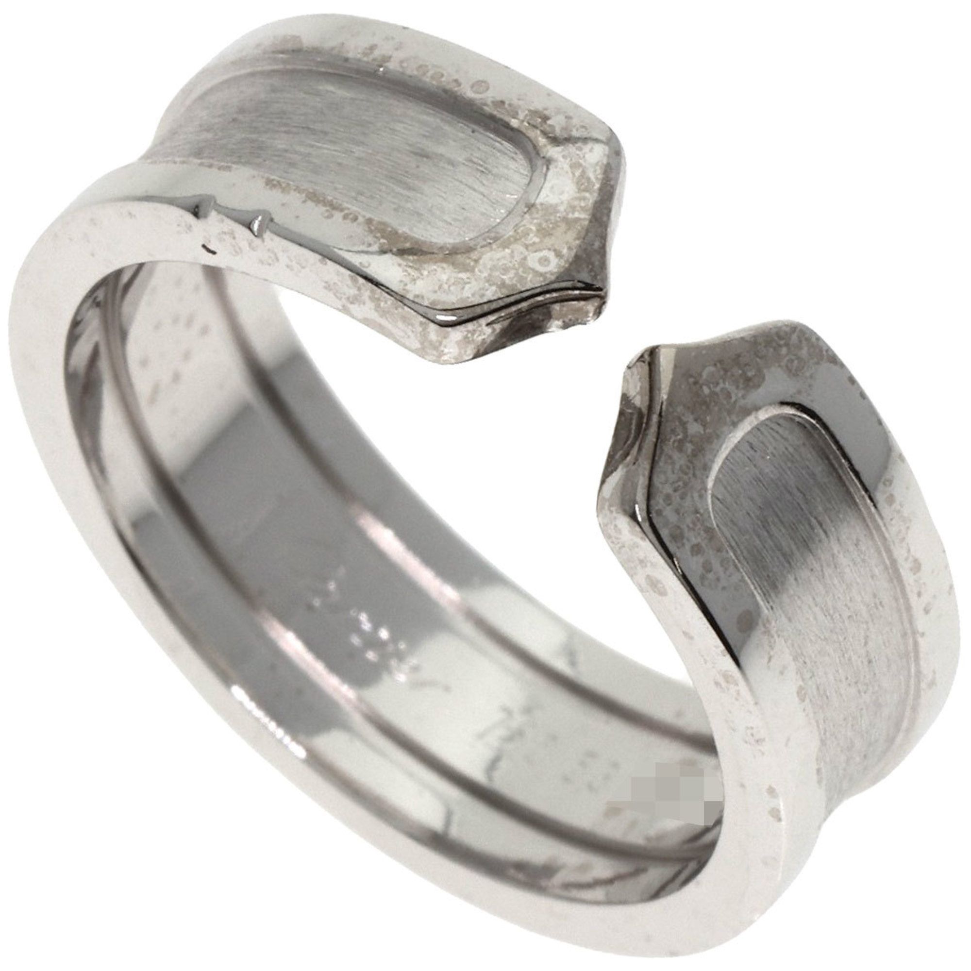 Cartier C2 Ring #53 18K White Gold Women's