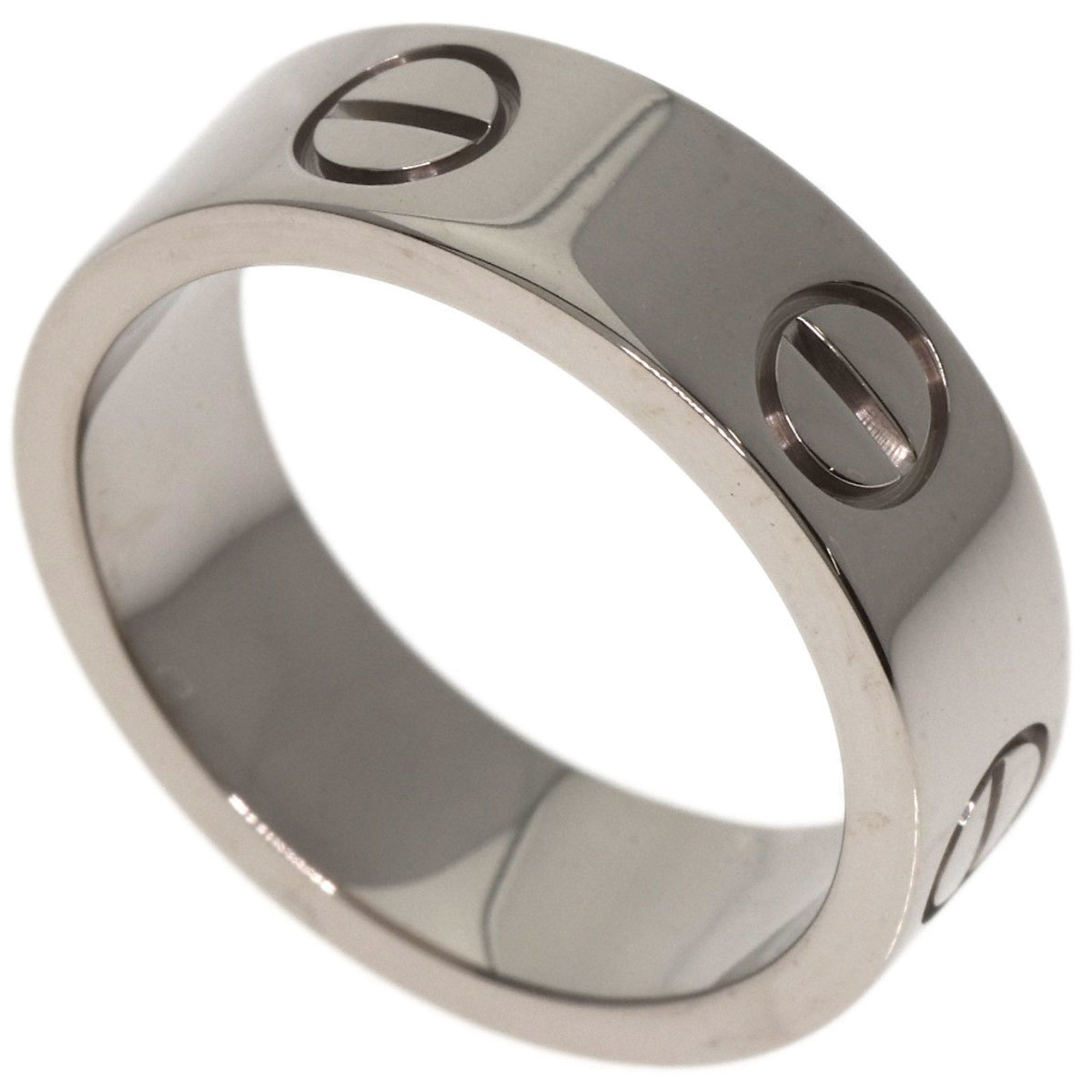 Cartier Love Ring #49 18K White Gold Women's