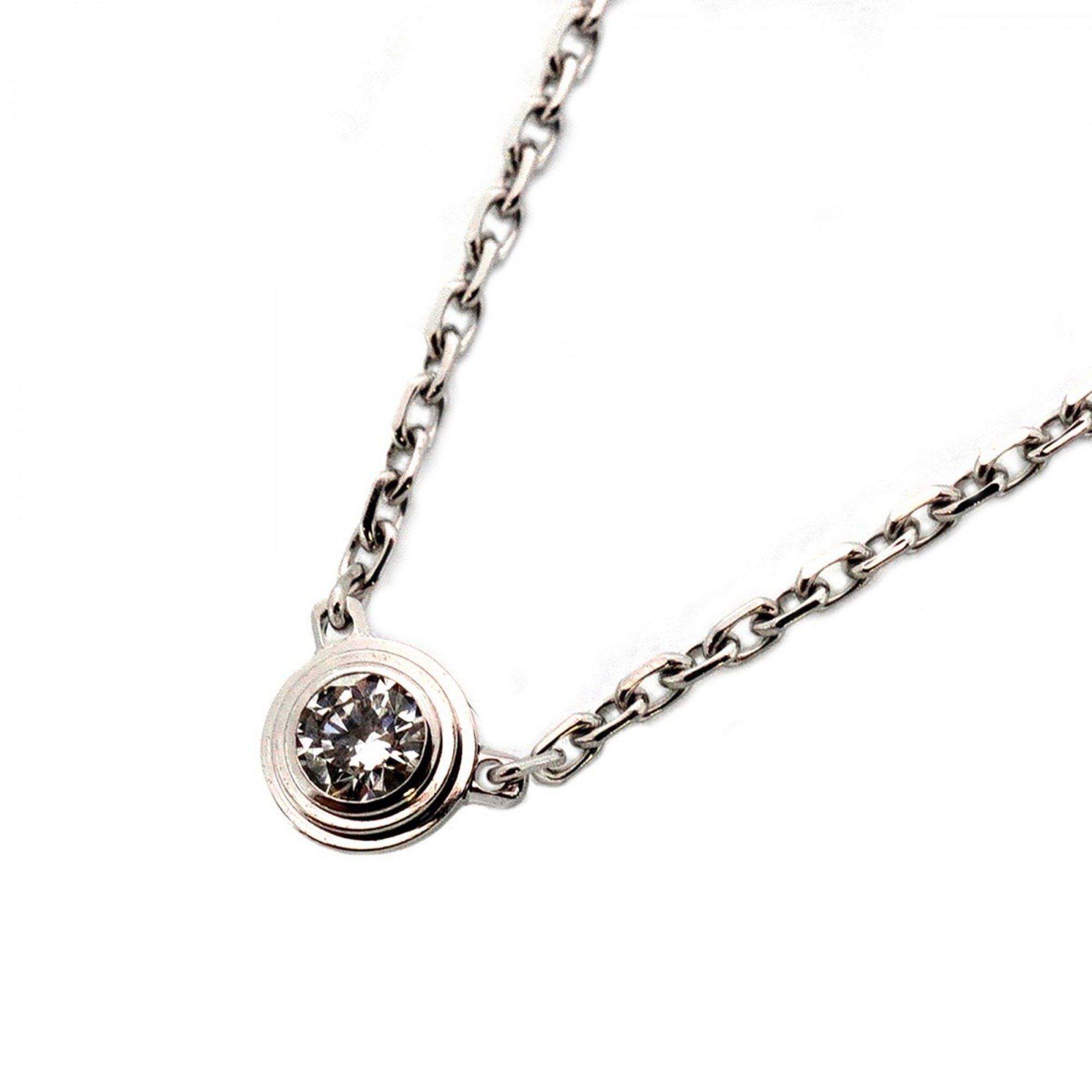 Cartier Amour XS Necklace, 1PD, 18K White Gold with Diamonds, Women's