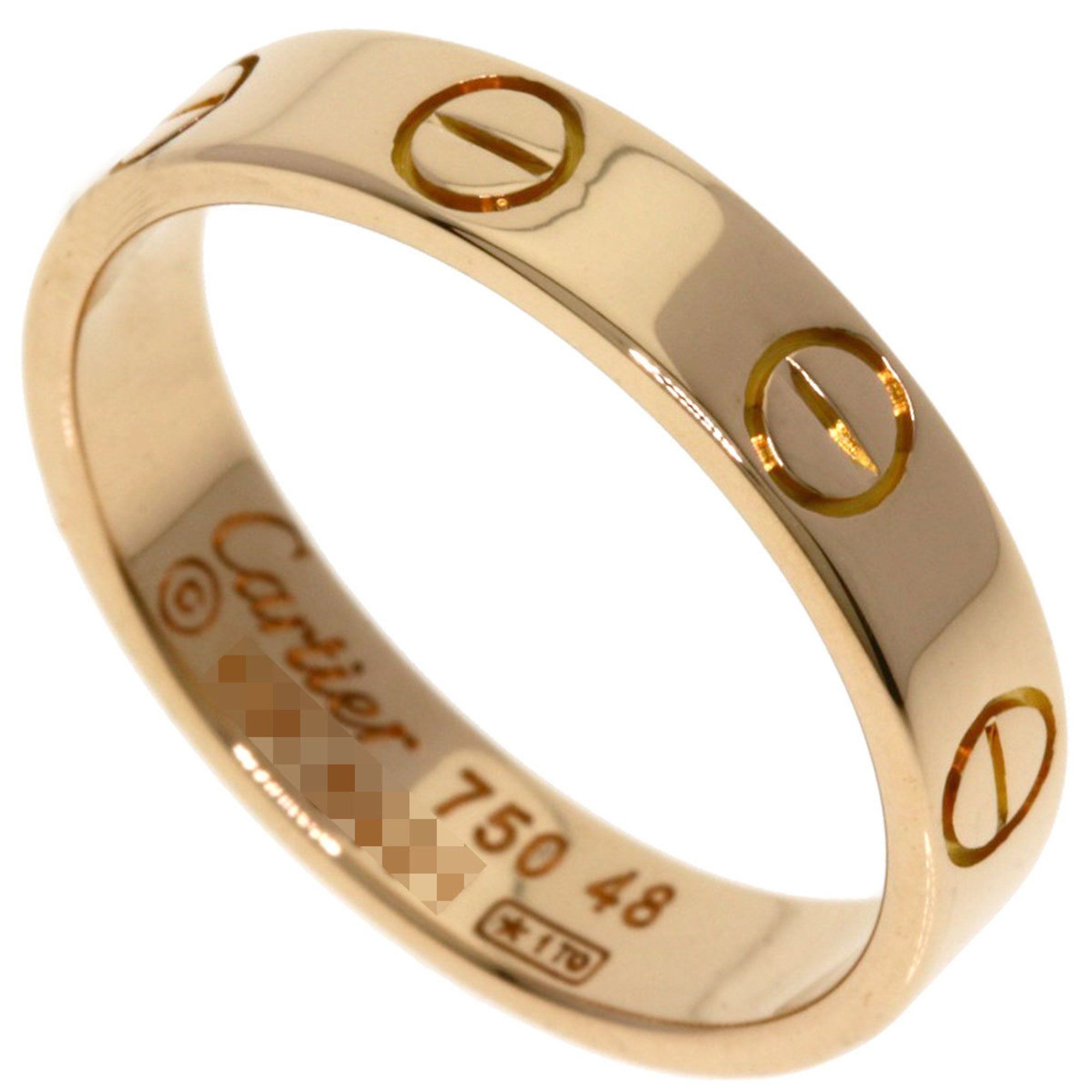 Cartier Mini Love Ring #48, 18K Pink Gold, Women's