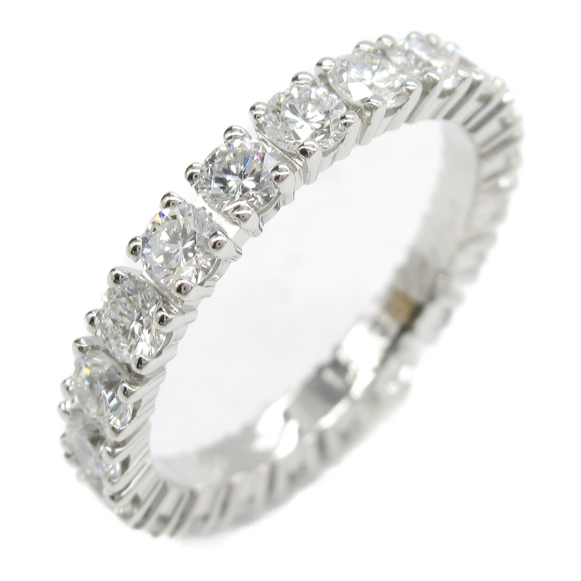 Cartier Ditine Ring with Pavé Diamonds, Pt950 Platinum, Clear Women's