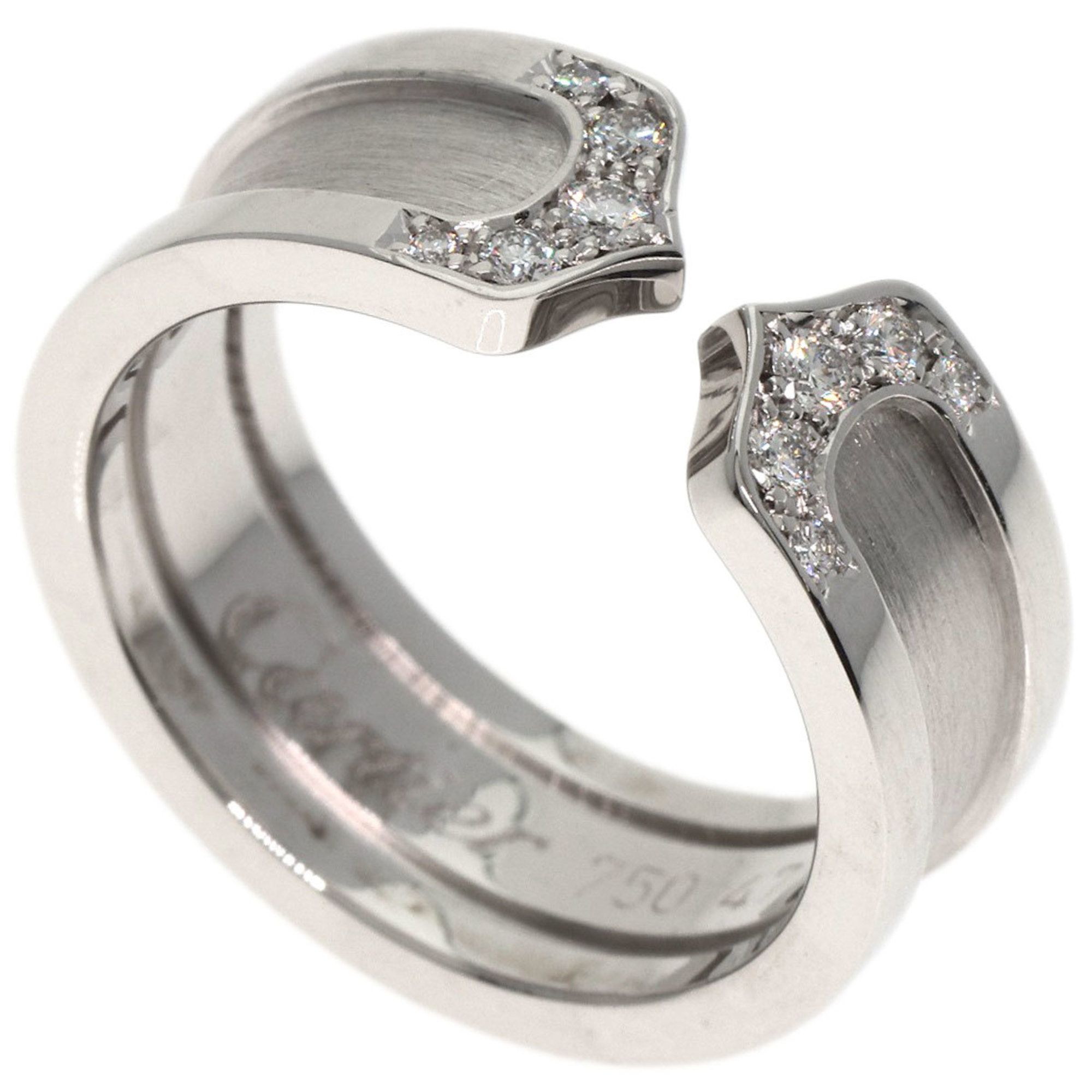 Cartier C2 Diamond Small #47 Ring in 18K White Gold for Women