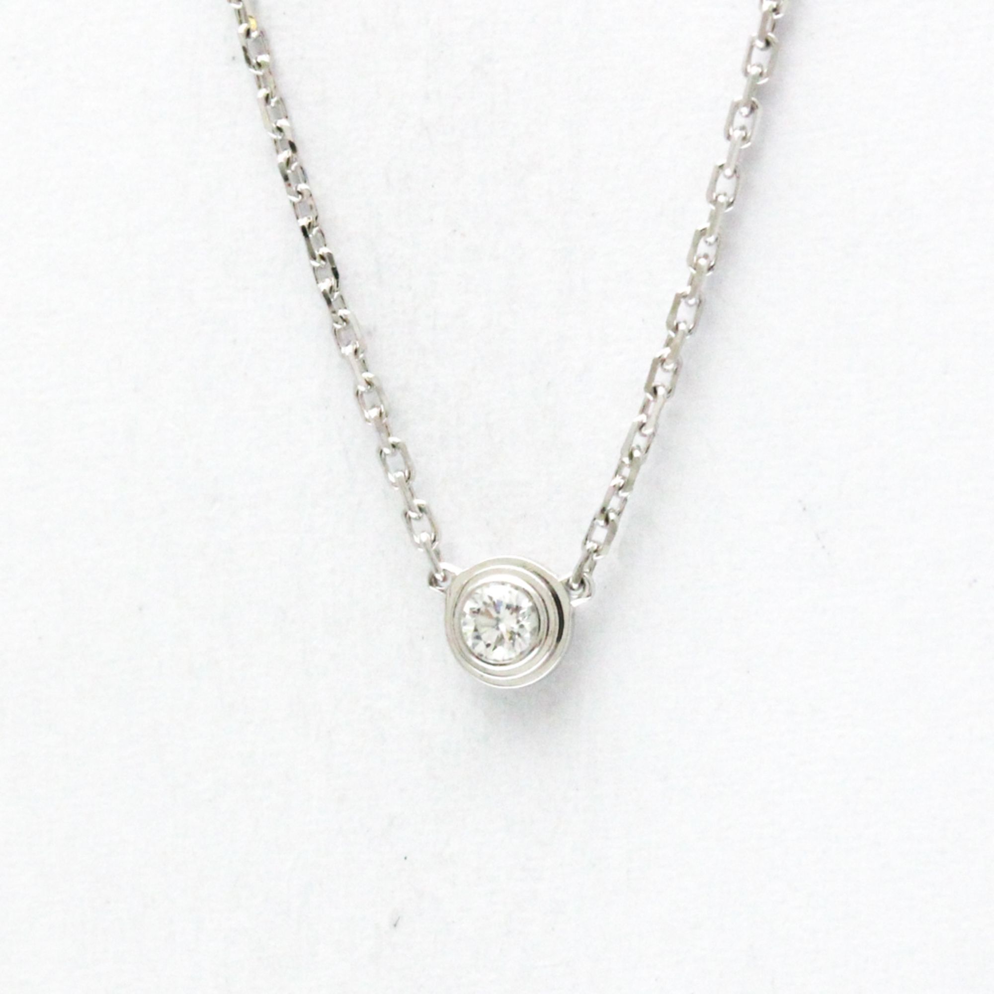 Cartier D'Amour Necklace XS White Gold (18K) Diamond Women,Men Fashion Pendant Necklace (Silver)