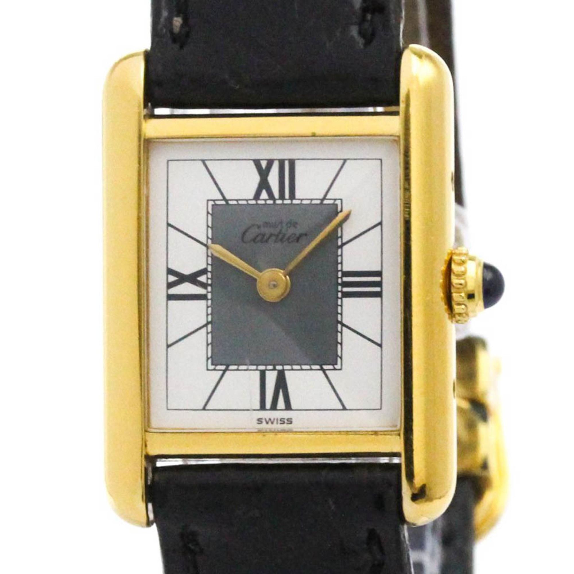 CARTIER Must Tank Vermeil Gold Plated Quartz Ladies Watch 5057001