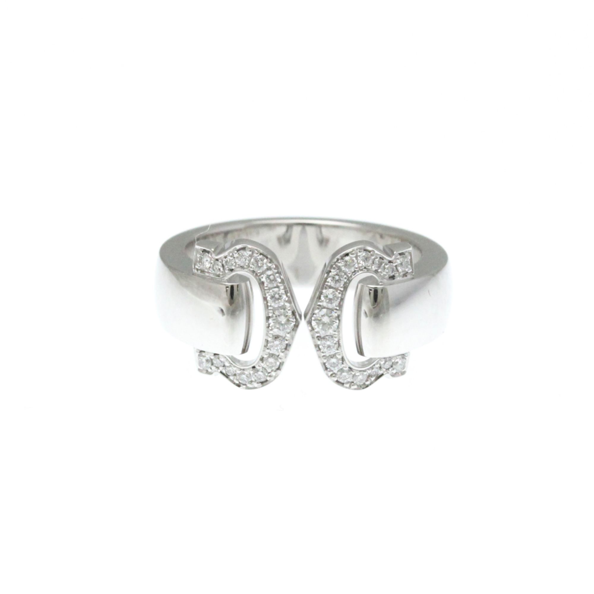 Cartier 2C Boucleset Diamond Ring White Gold (18K) Fashion Diamond Band Ring Silver