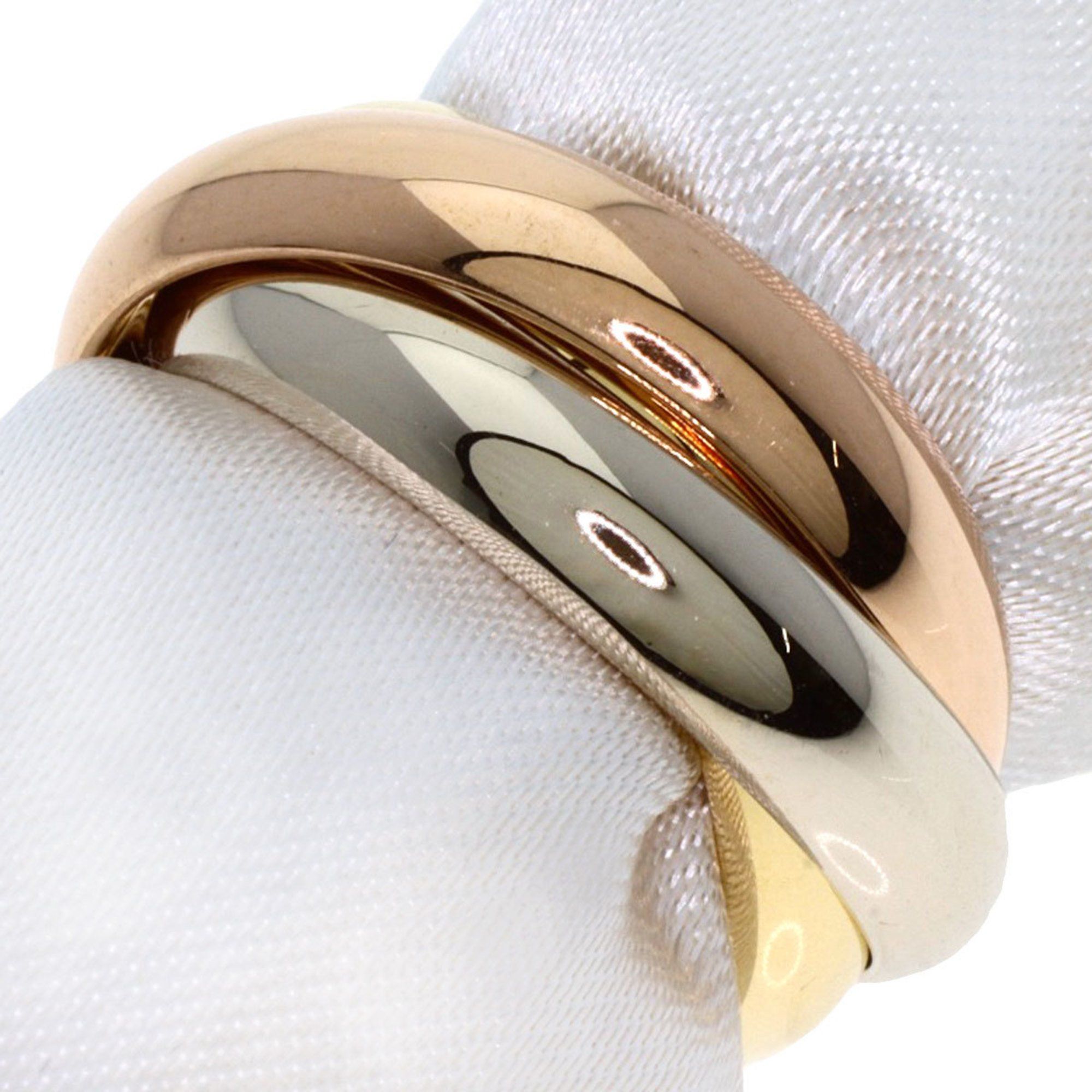 Cartier Trinity #49 Ring, 18K Yellow Gold, K18WG, K18PG, Women's, CARTIER