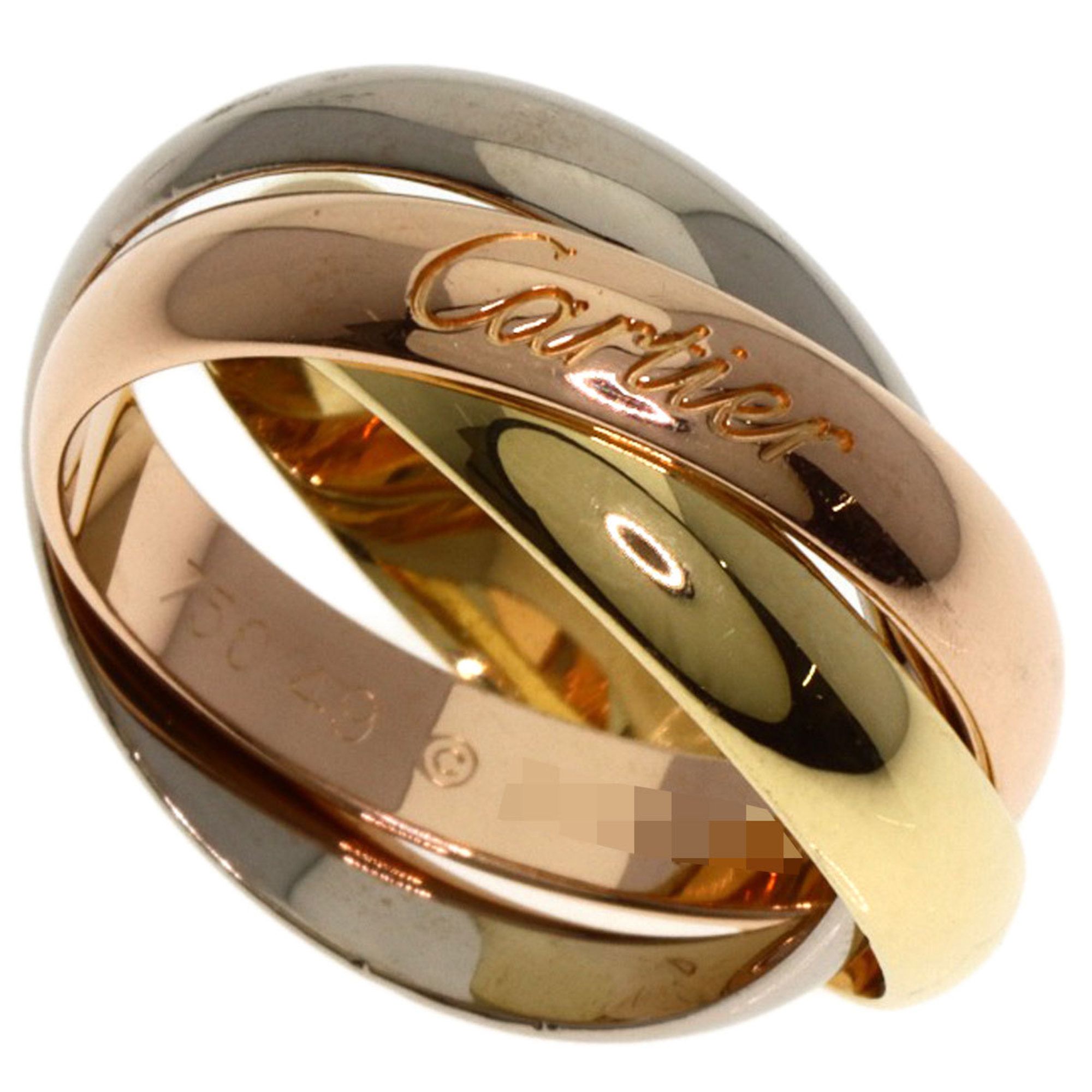 Cartier Trinity current model #49 ring in 18K yellow gold (K18WG) for women.