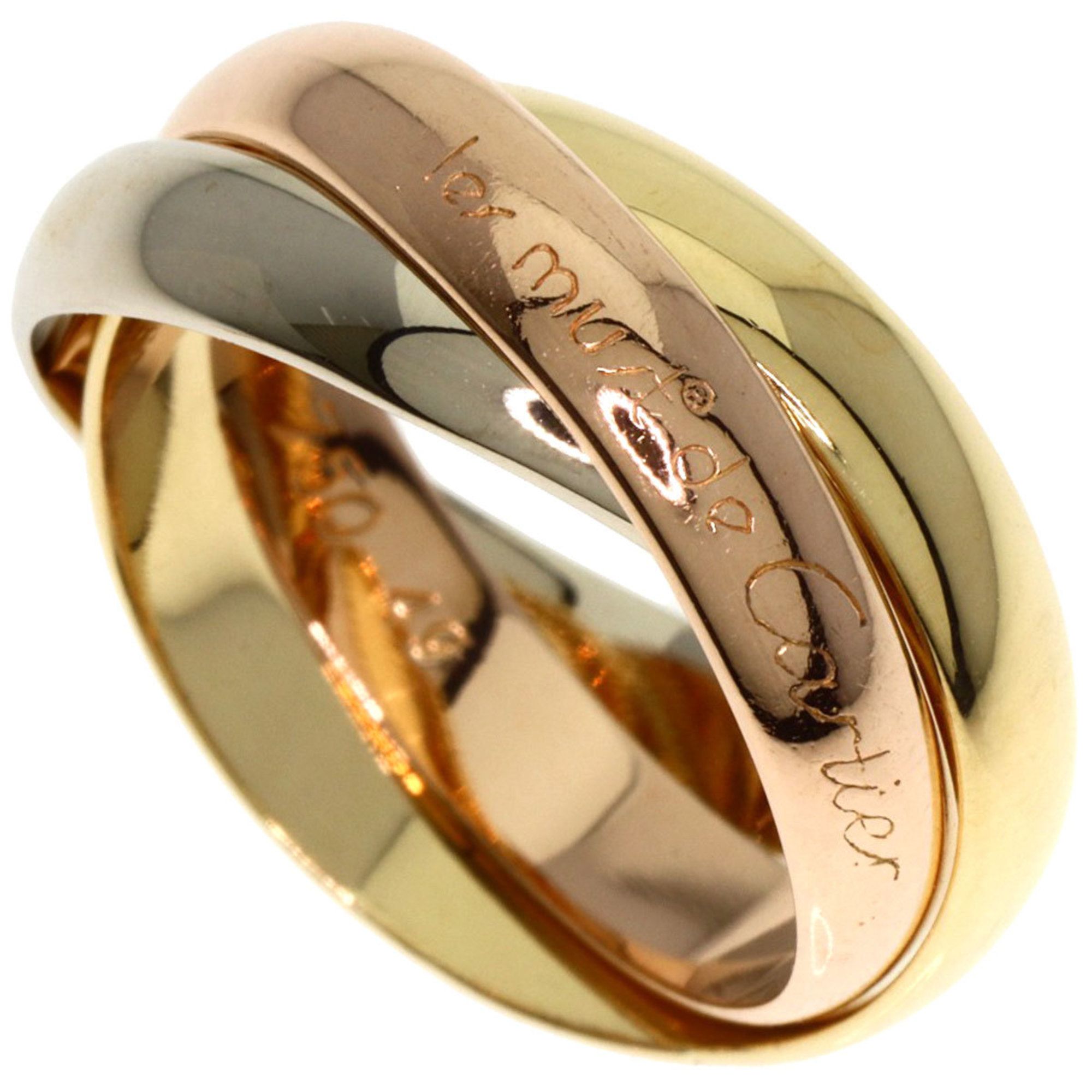 Cartier Trinity #49 Ring, 18K Yellow Gold, K18WG, K18PG, Women's, CARTIER