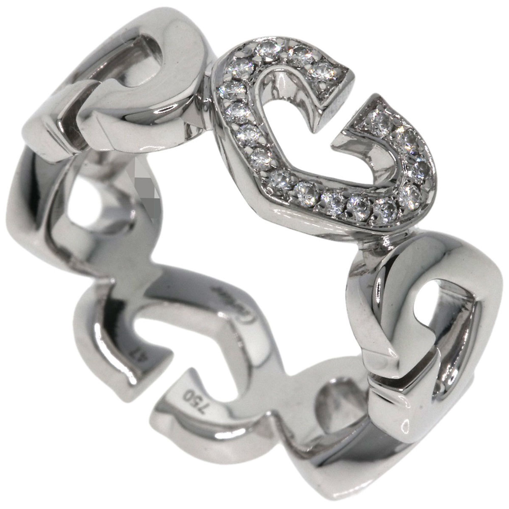 Cartier C Heart Diamond #47 Ring in 18K White Gold for Women