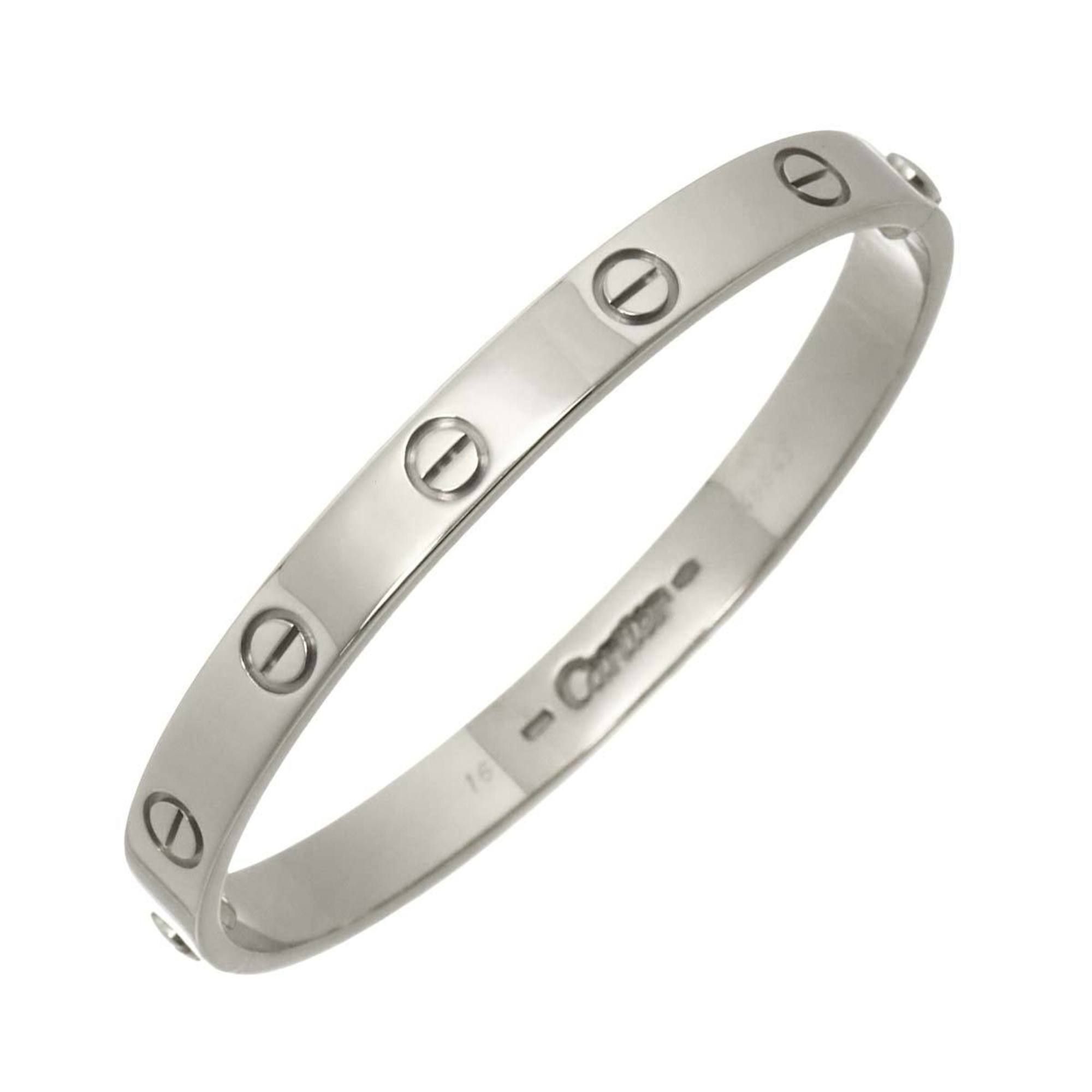 Cartier Love Bracelet #16 K18 WG White Gold 750 Bangle