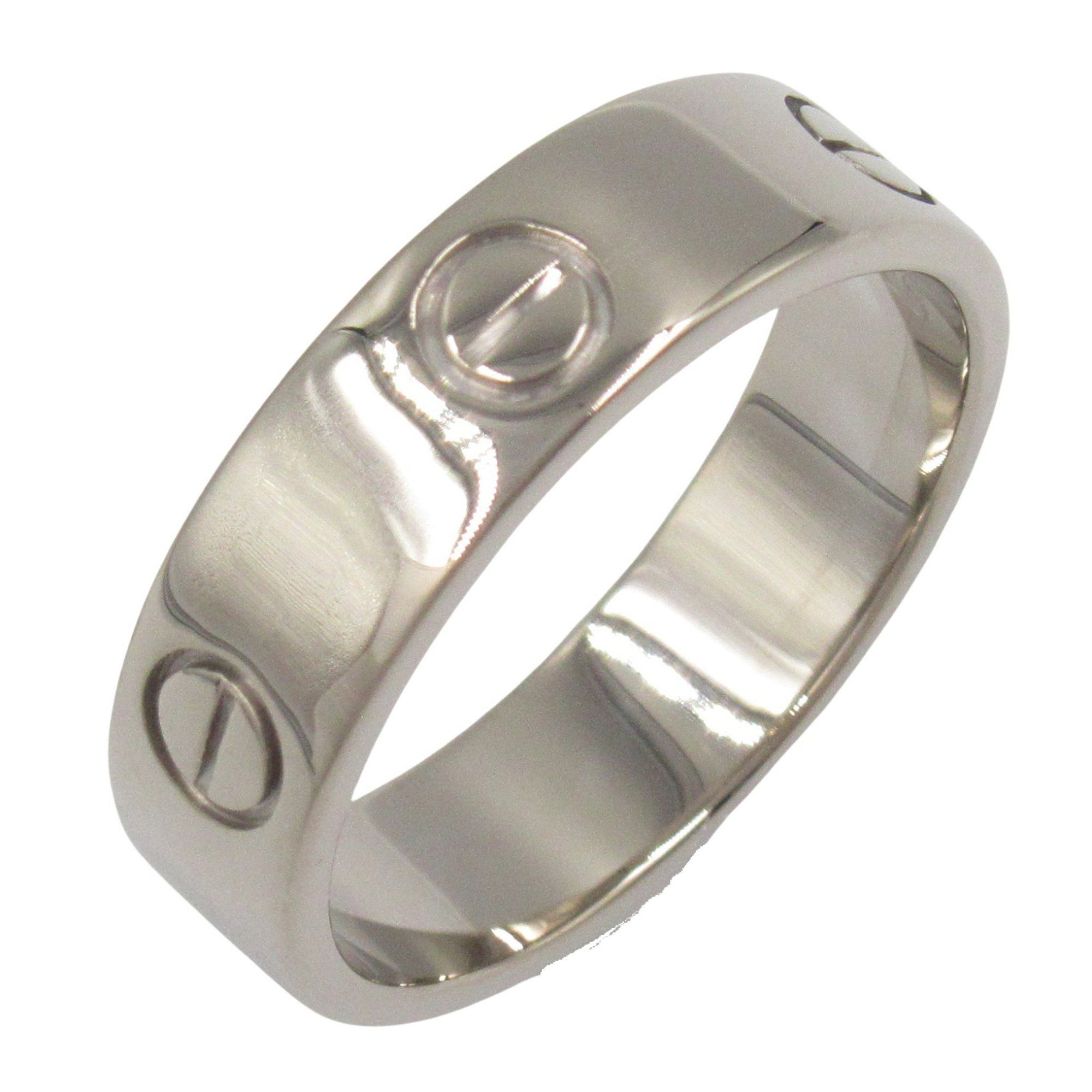 Cartier Love Ring, 18K White Gold (K18WG) for Men and Women, Silver