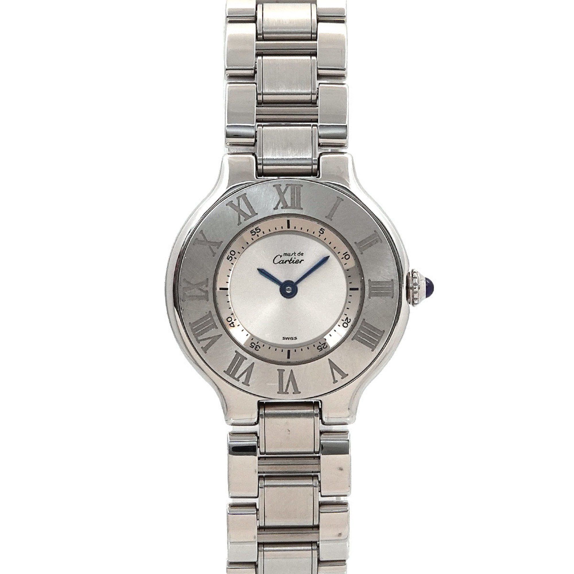 Cartier Must 21 Vantianne W10109T2 Women's Silver Quartz Watch