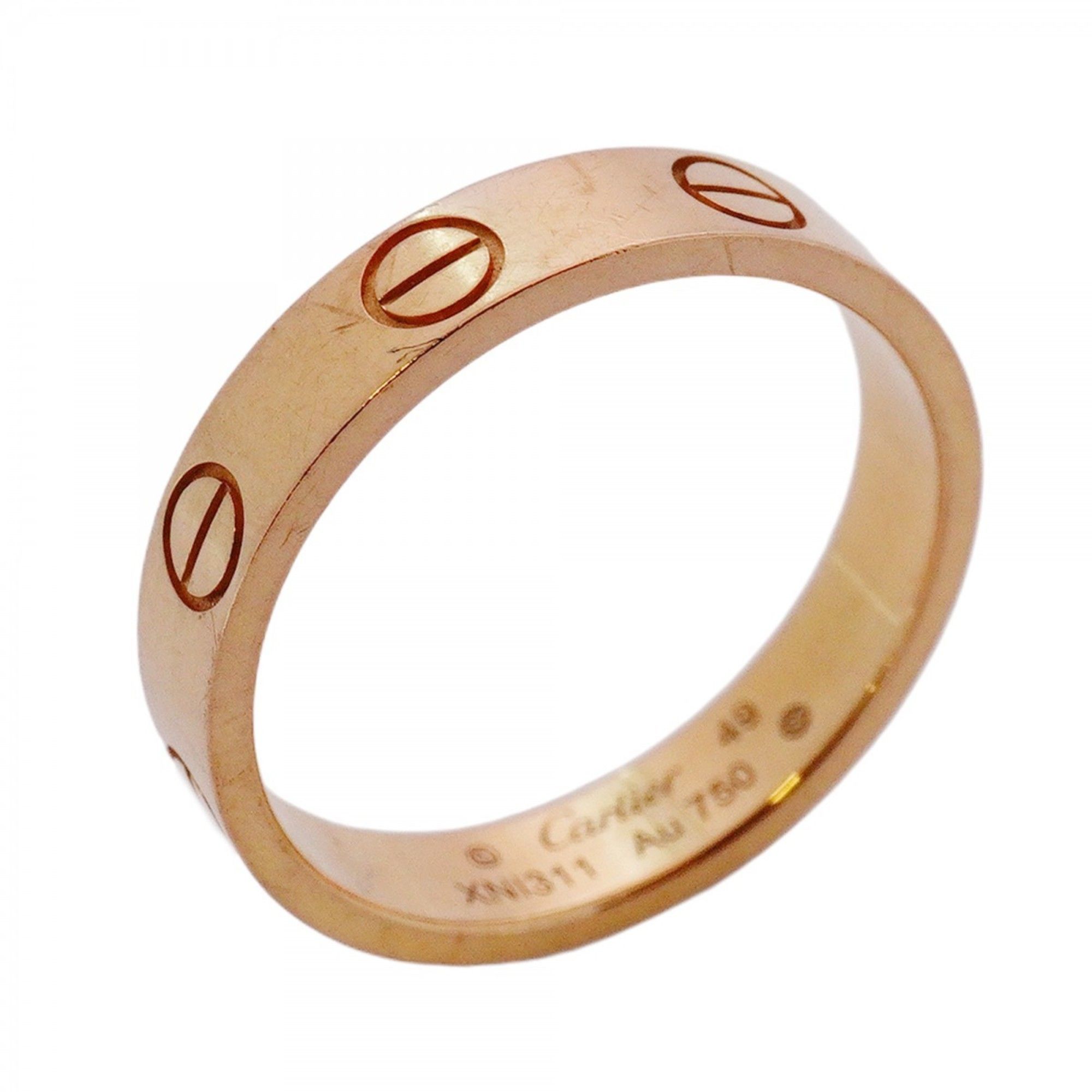 Cartier Mini Love Ring, 18KPG Pink Gold, #49, Women's